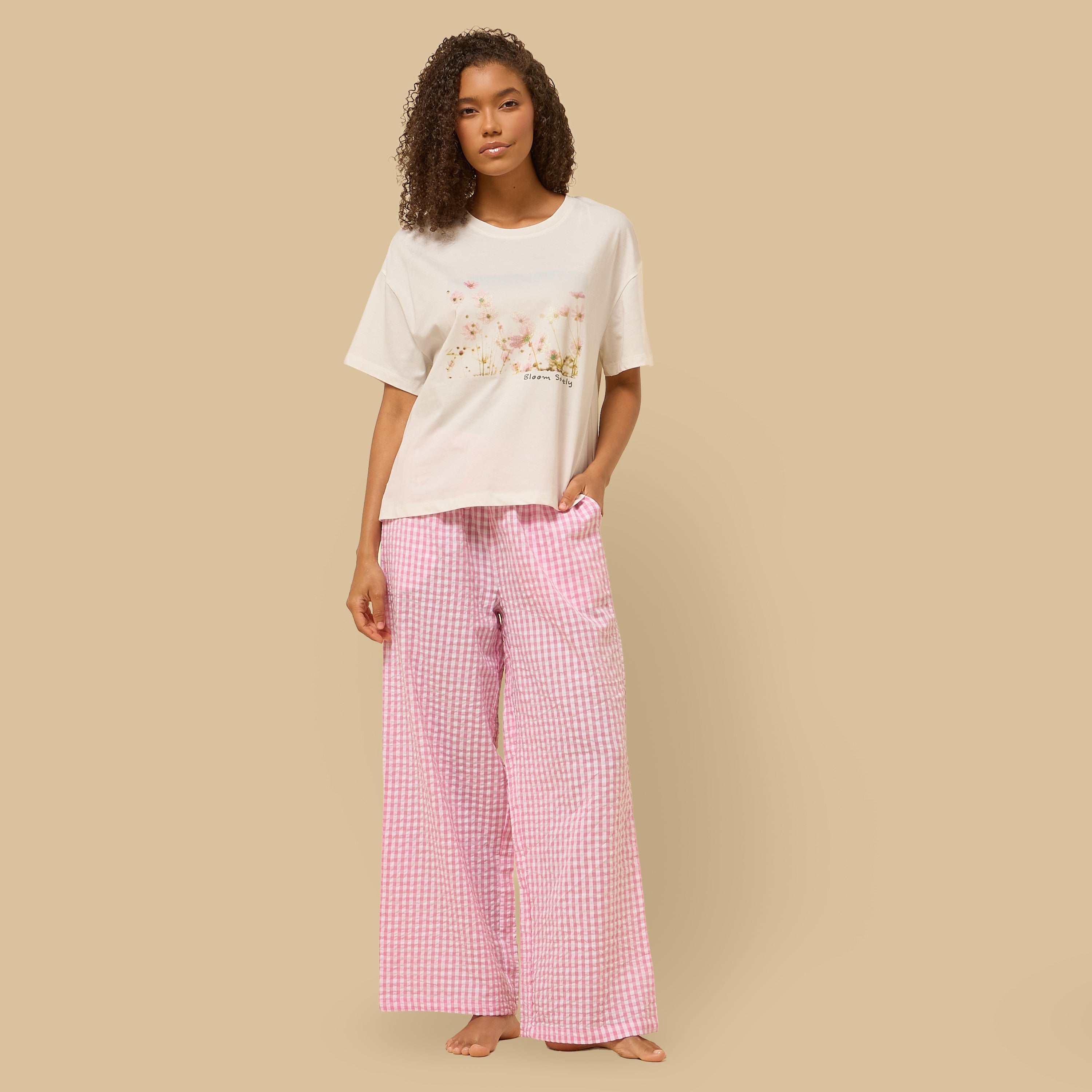 Checked Cotton Pyjama Set