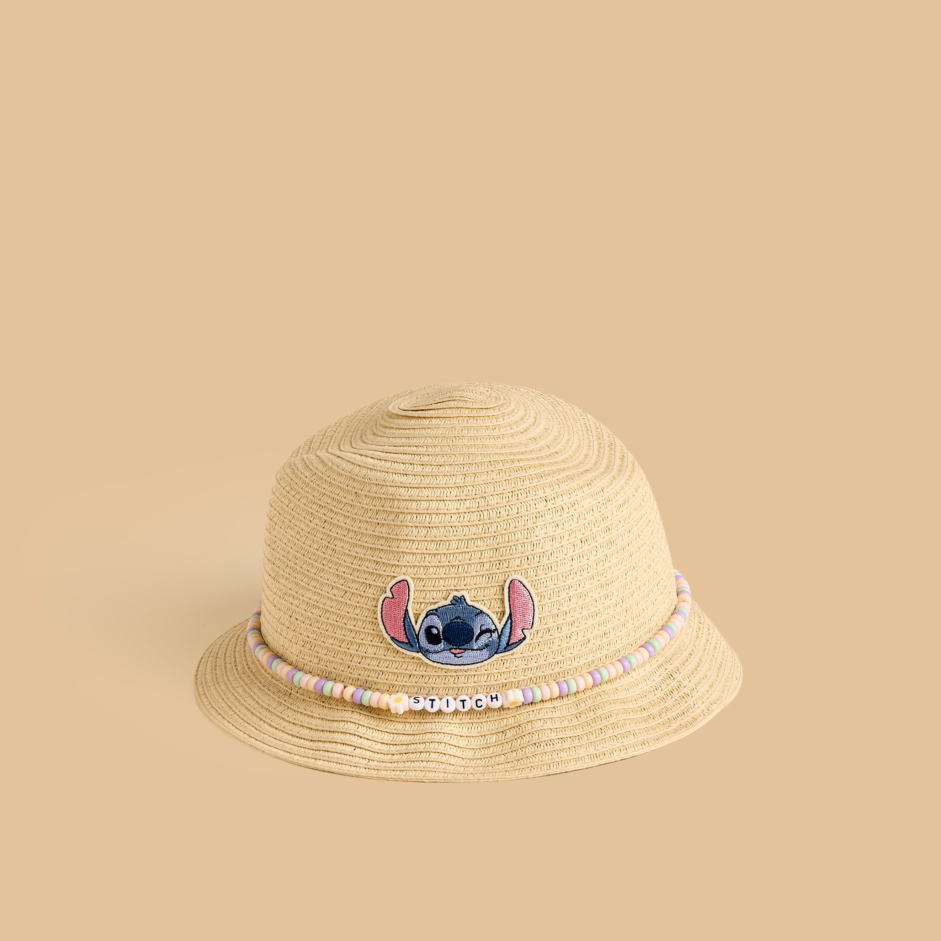 Stitch Applique Hat - Cream / 12-16