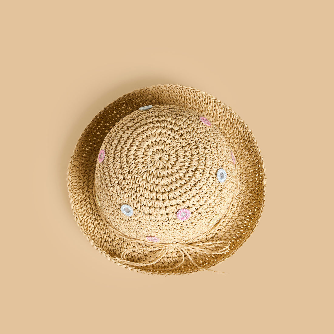 Weave Textured Hat - Cream / 1-3 yrs