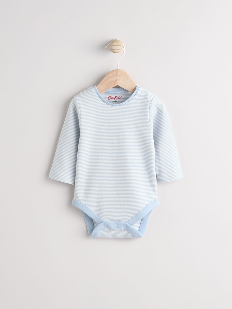 Blue Cath Kidston Baby Corduroy 100% Cotton Dungaree and Bodysuit Set
