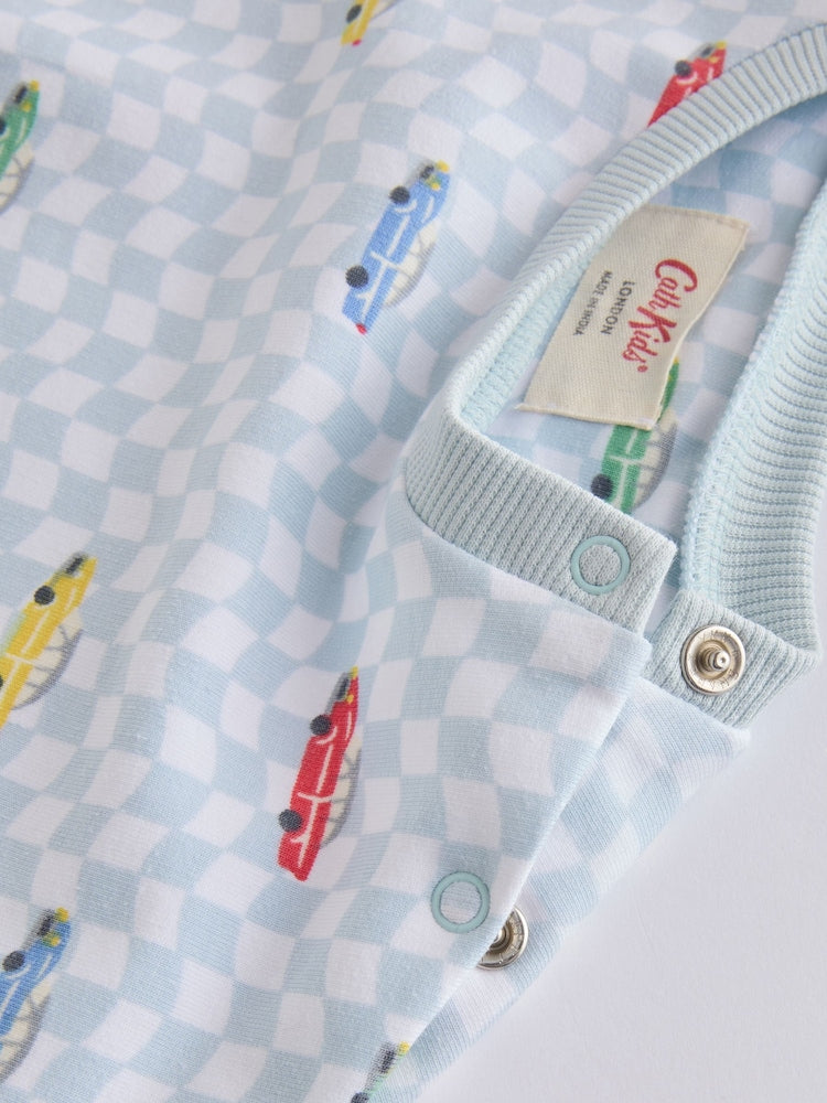 Cath Kidston Blue Checkerboard Transport Baby Sweatshirt and Joggers Set