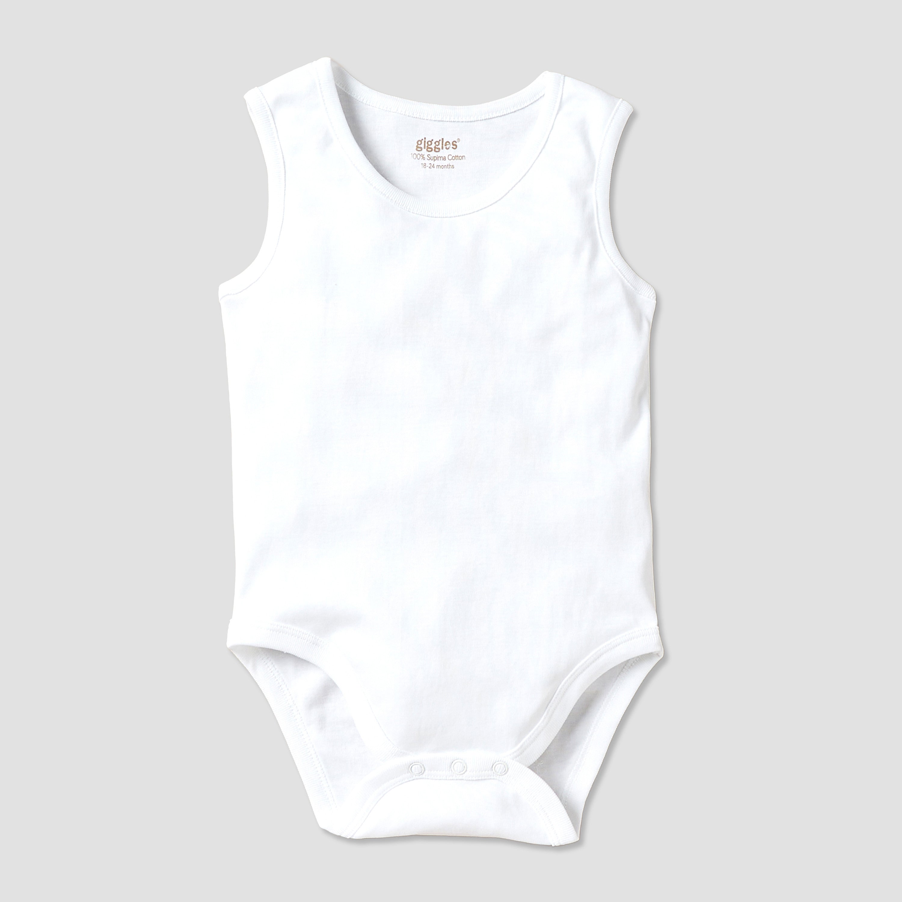 Giggles Solid Sleeveless Bodysuit