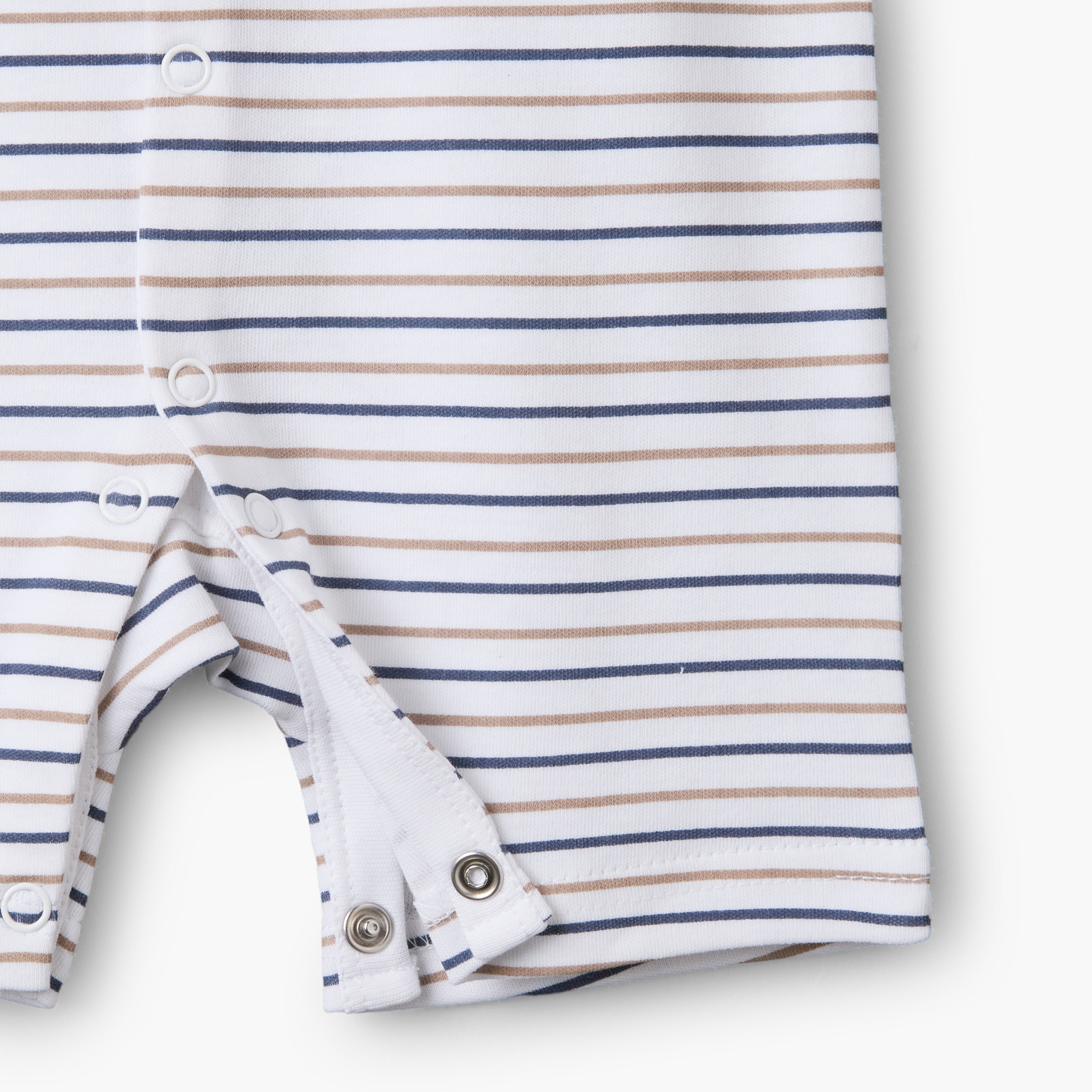 Pack of 3 Juniors Round Neck Short Sleeves Romper with Bear Print