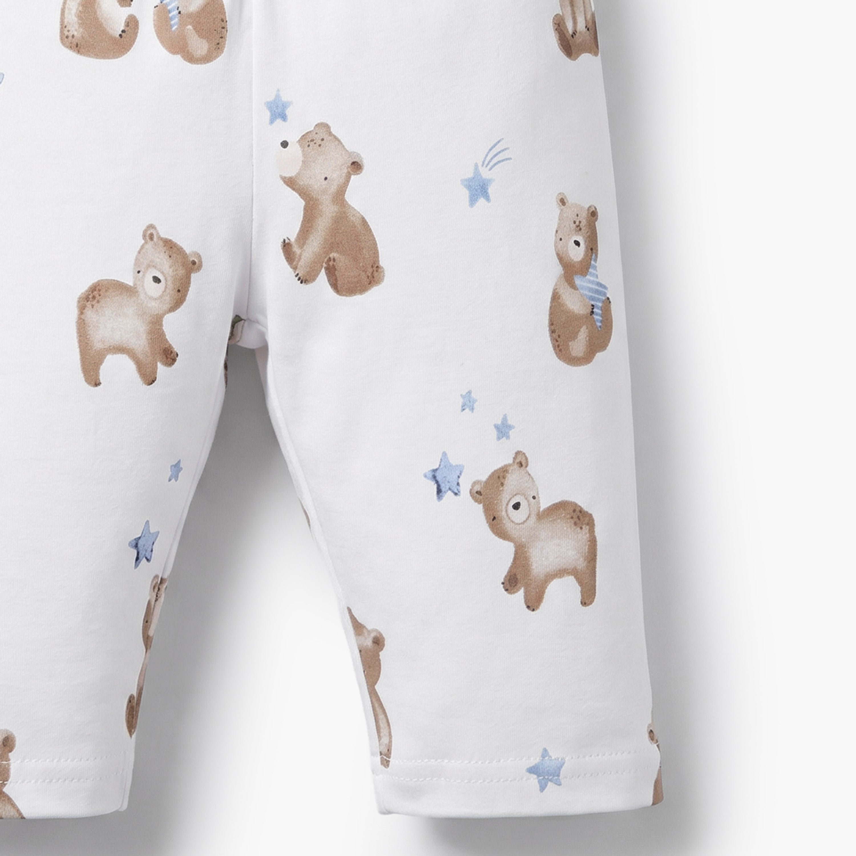 Pack of 3 Juniors Cotton Crew Neck Long Sleeves Pyjama Set with Bear Print