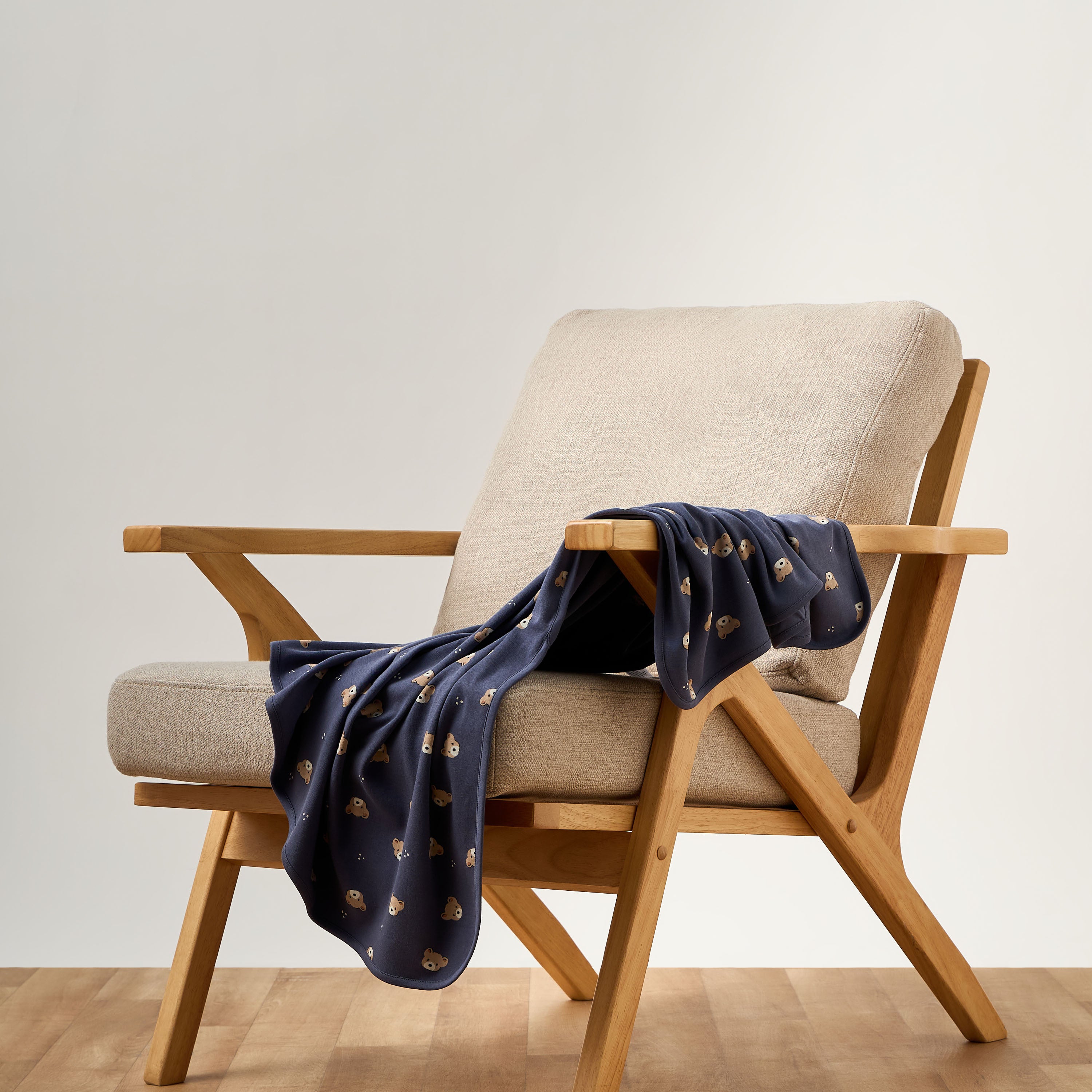 Pack of 3 Juniors Receiving Blanket with Bear Print