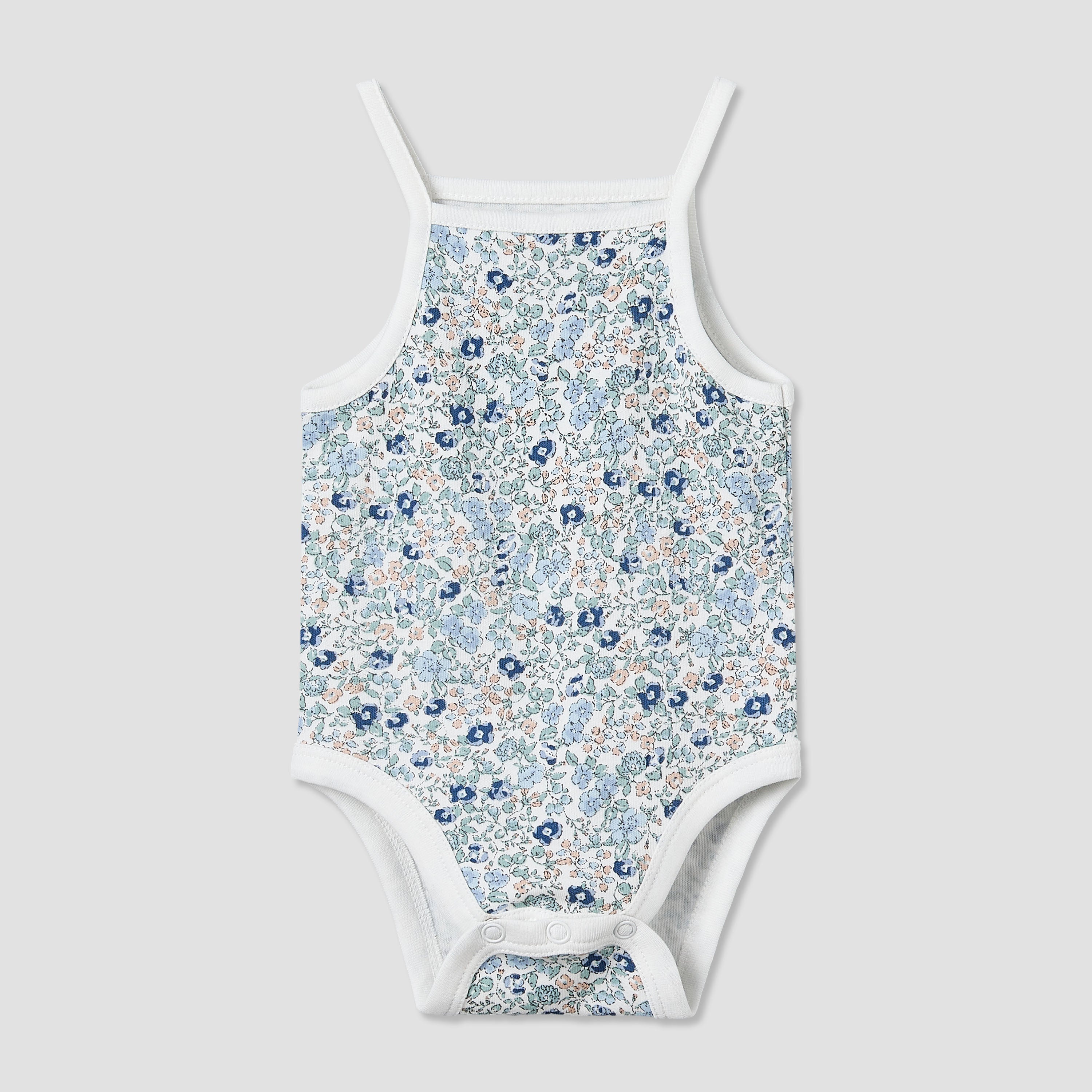 Pack of 3 Juniors Cotton Square Neck Straps Bodysuit with Assorted Prints