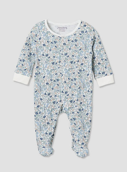 Pack of 2 Juniors Cotton Round Neck Long Sleeve Sleepsuit with Floral Print-baby-girls-clothing-nightwear-sleepsuits-image-3