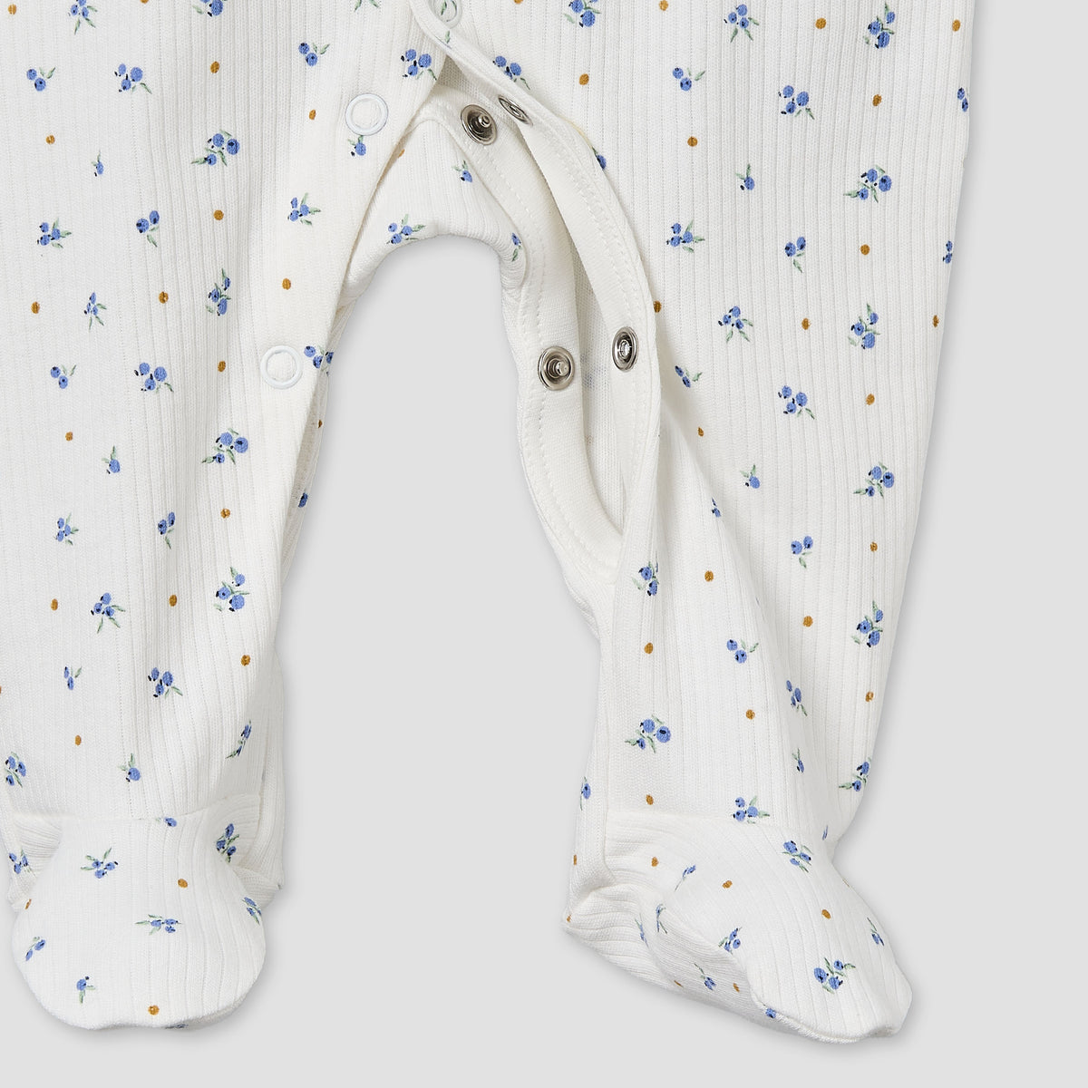 Pack of 2 Juniors Cotton Round Neck Long Sleeve Sleepsuit with Floral Print