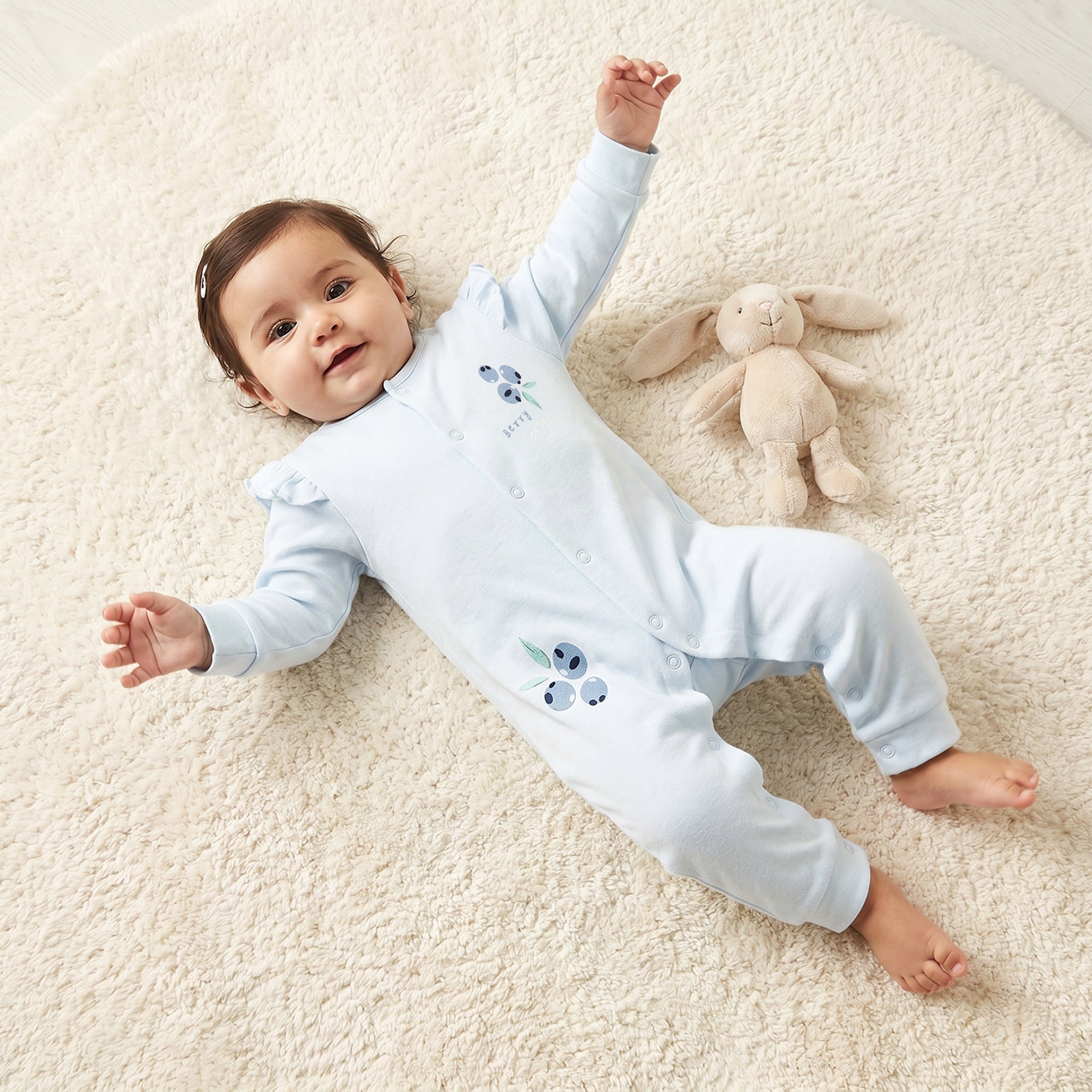 Set of 2 Juniors Round Neck Short Sleeve Romper and Sleepsuit Set with Snap Button Closure