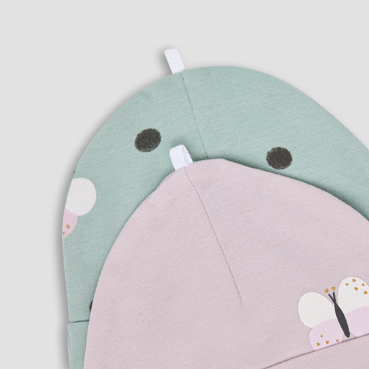 Pack of 2 Cap with Butterfly Print