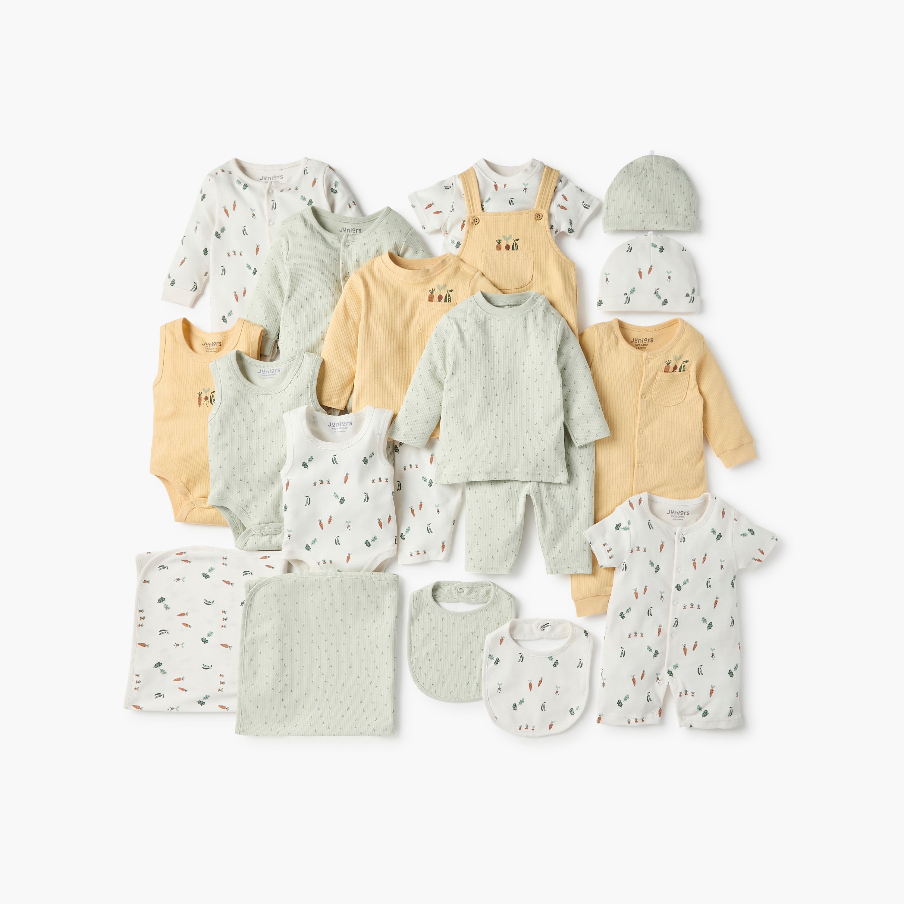 Juniors All-Over Print Closed Feet Sleepsuit with Long Sleeves - Set of 2