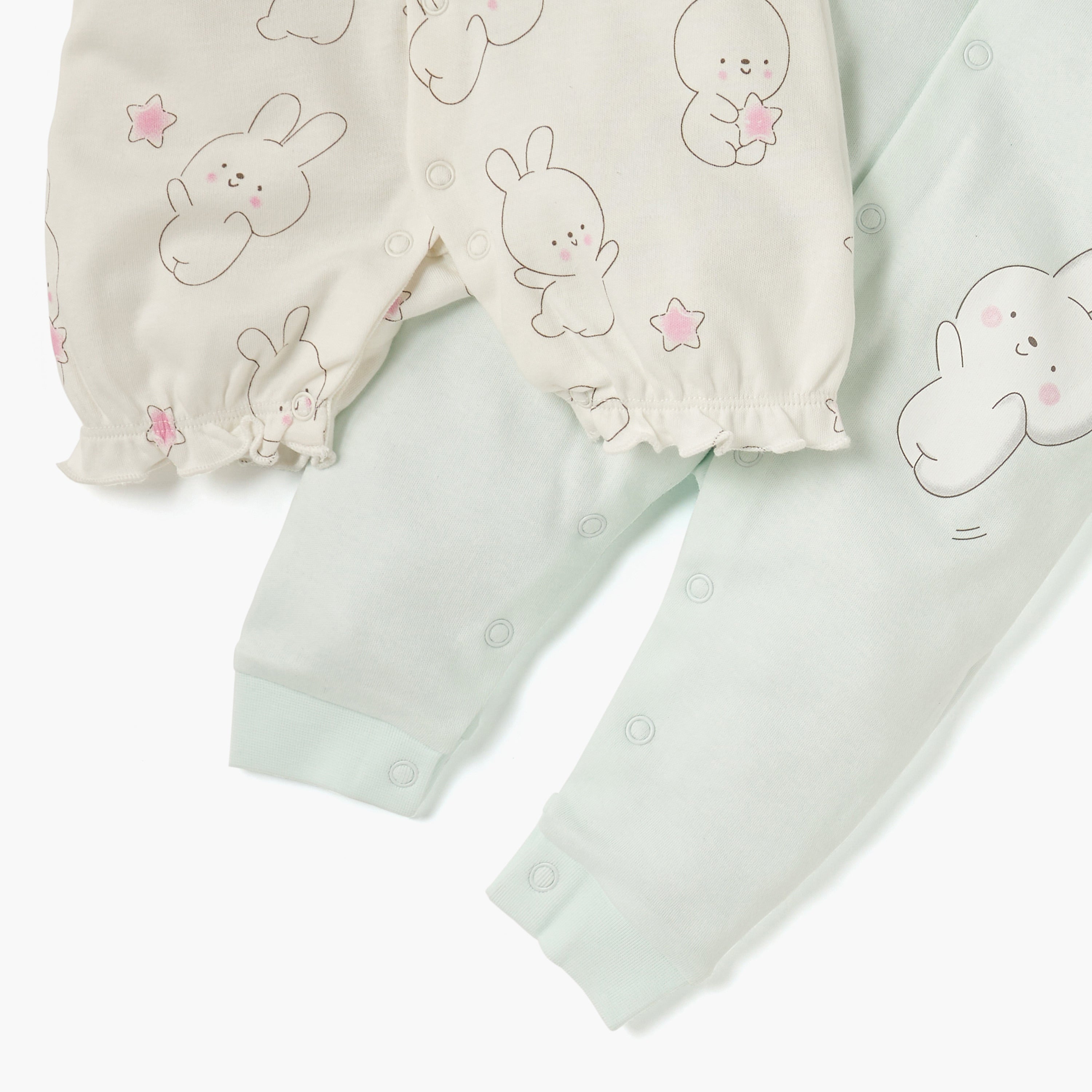 Juniors Printed Sleepsuit and Romper Set