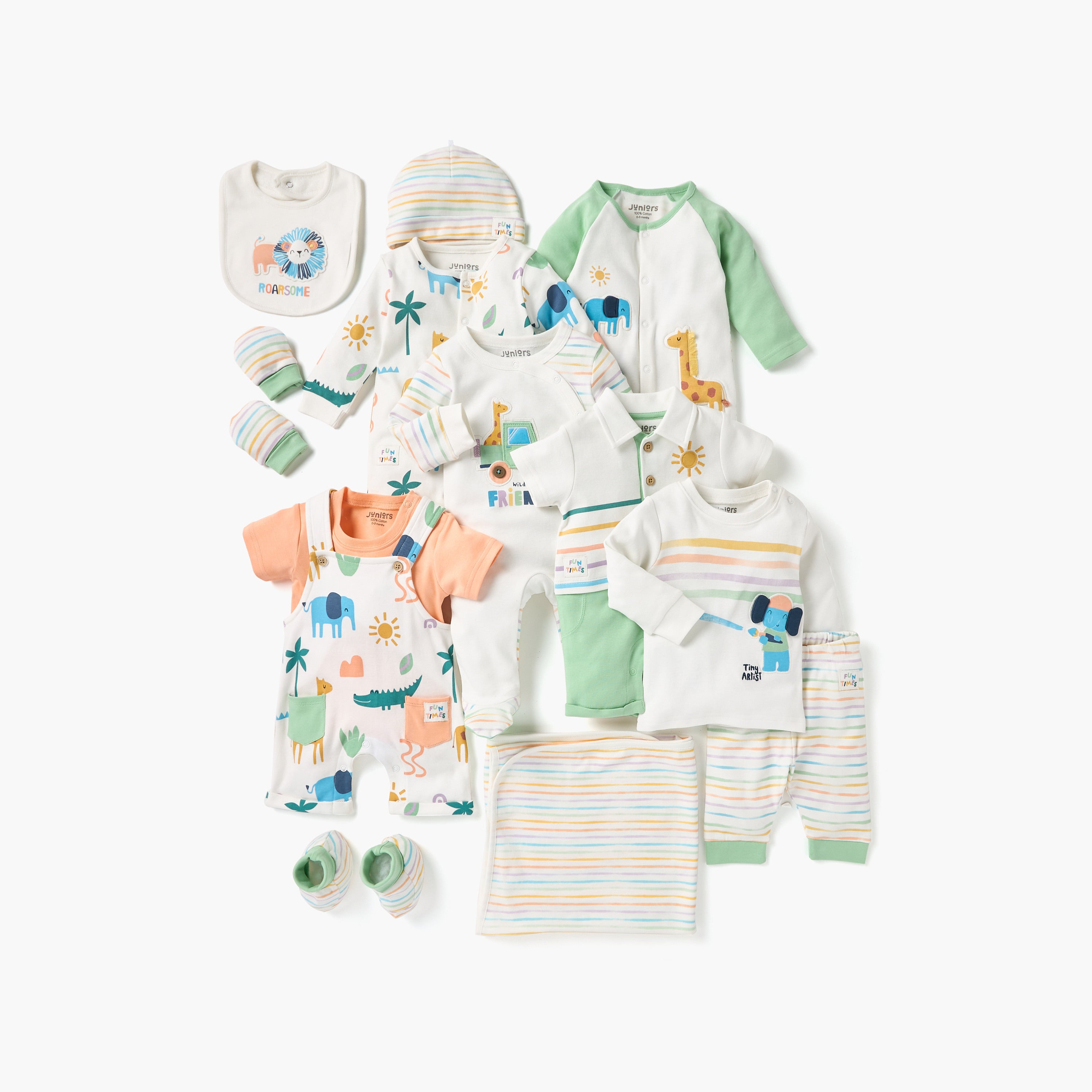 Juniors Striped Receiving Blanket - 70x70 cm