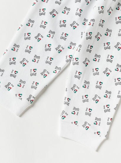 Juniors UAE National Day Print T-shirt and Pyjama Set-baby-boys-clothing-nightwear-pyjamasets-image-5