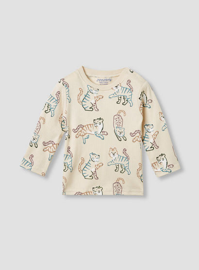 Juniors Bunny Print T-shirt and Pyjama Set-baby-girls-clothing-nightwear-pyjamasets-image-3
