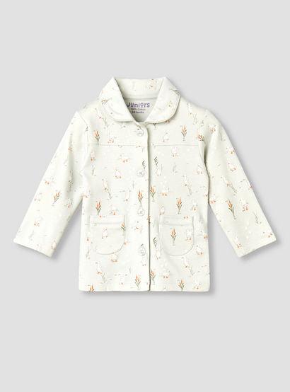 Juniors Cotton Collared Long Sleeves Pyjama Set with Duck Print-baby-girls-clothing-nightwear-pyjamasets-image-2