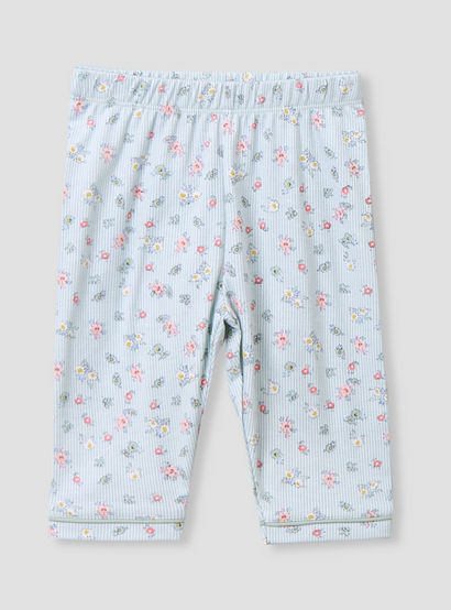 Giggles Cotton Collared Long Sleeves Pyjama Set with Floral Print-baby-girls-clothing-nightwear-pyjamasets-image-4