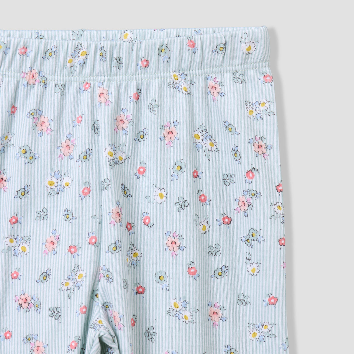 Giggles Cotton Collared Long Sleeves Pyjama Set with Floral Print