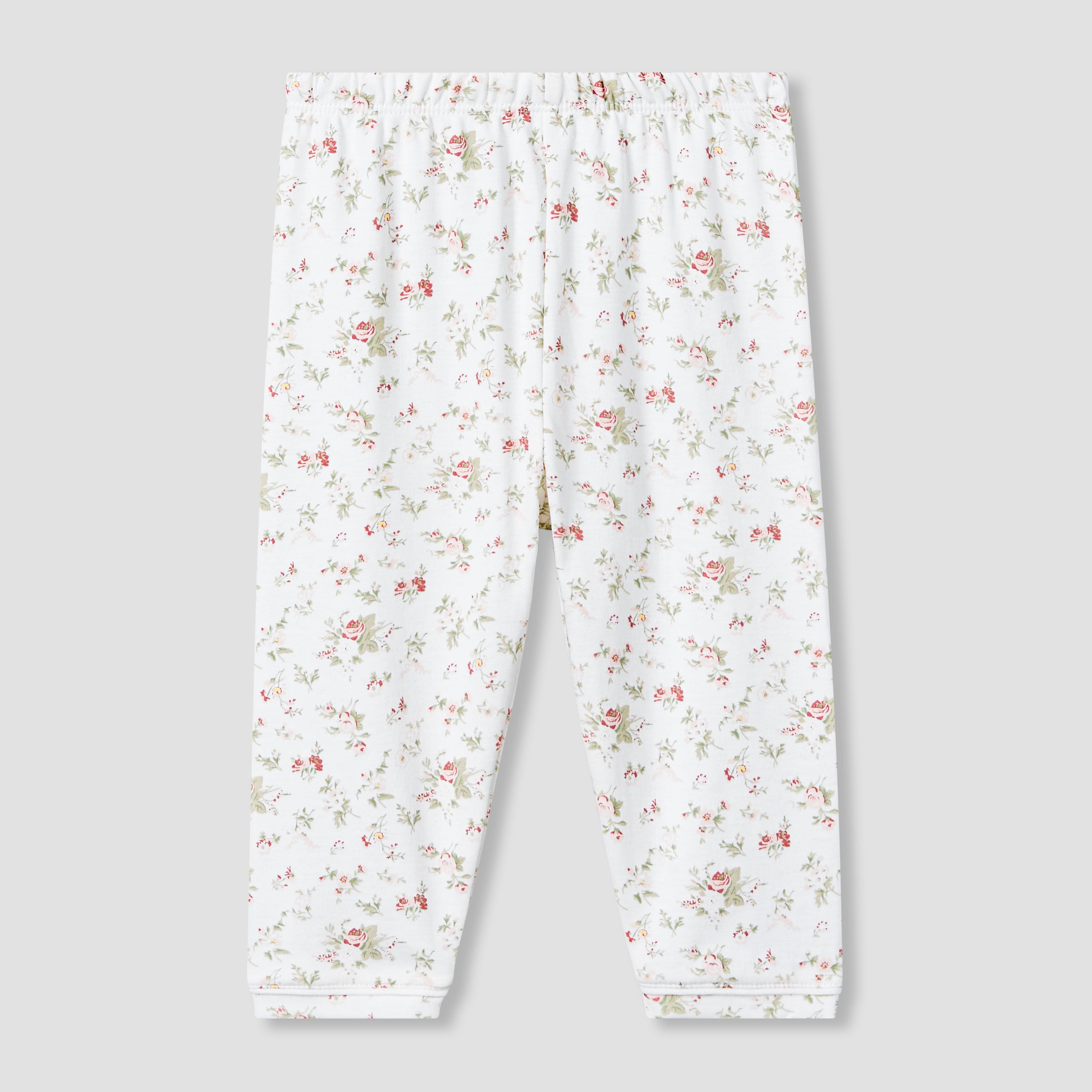 Giggles Cotton Peter Pan Collar Long Sleeves Pyjama Set with Floral Print