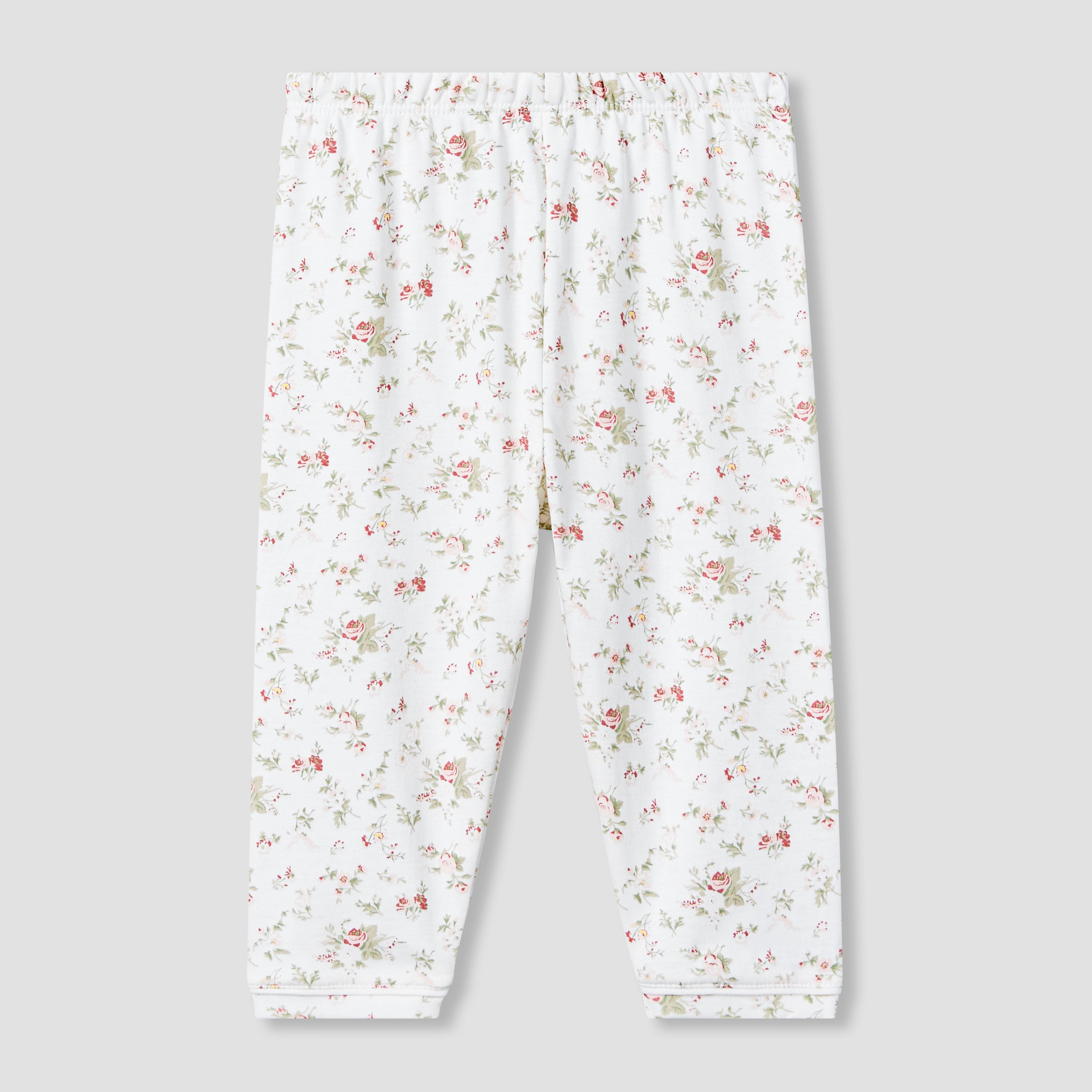 Giggles Cotton Peter Pan Collar Long Sleeves Pyjama Set with Floral Print