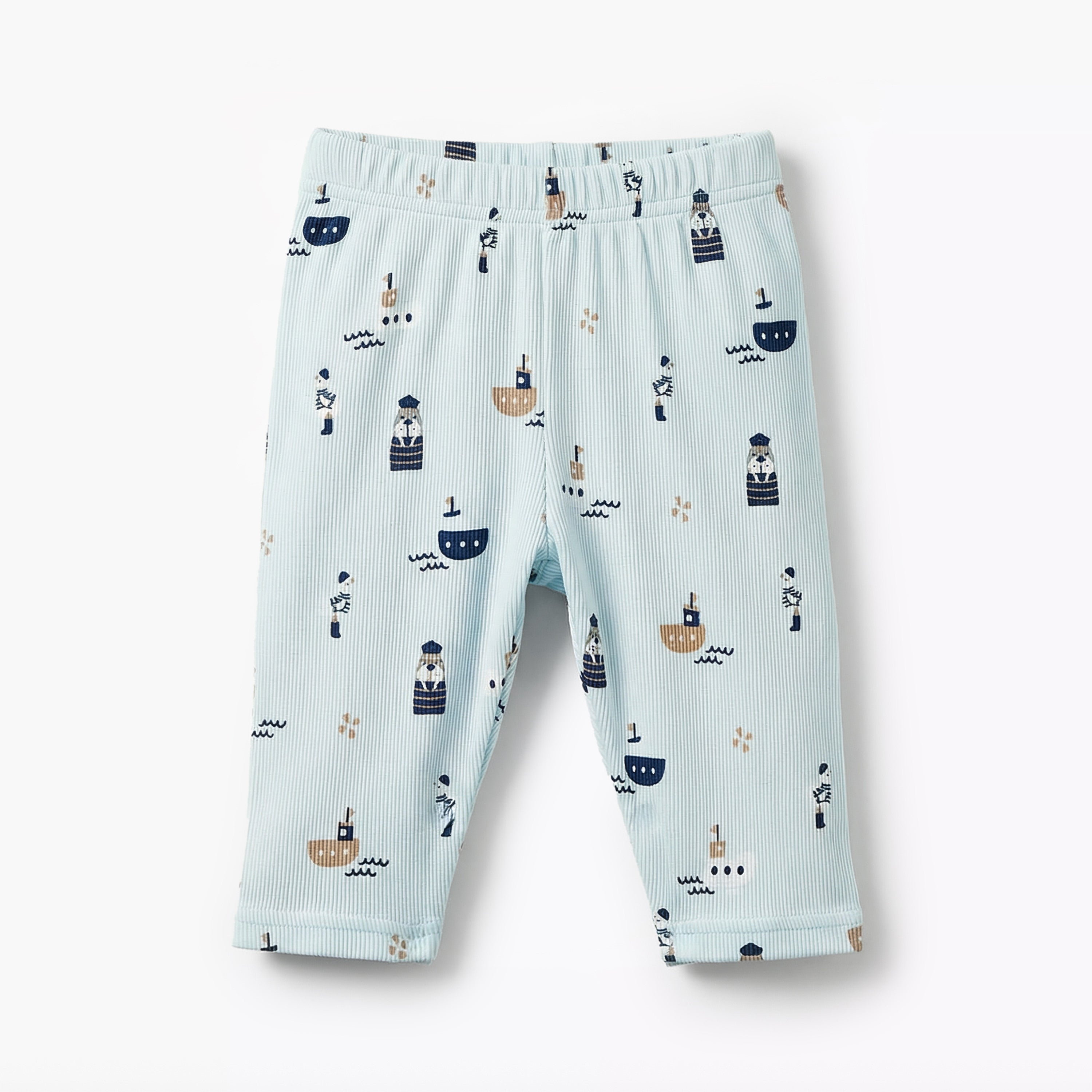 Juniors Cotton Round Neck Long Sleeves Pyjama Set with Nautical Print