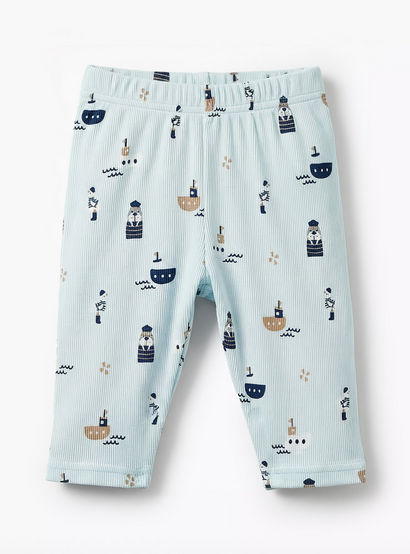 Juniors Cotton Round Neck Long Sleeves Pyjama Set with Nautical Print-baby-boys-clothing-nightwear-pyjamasets-image-4