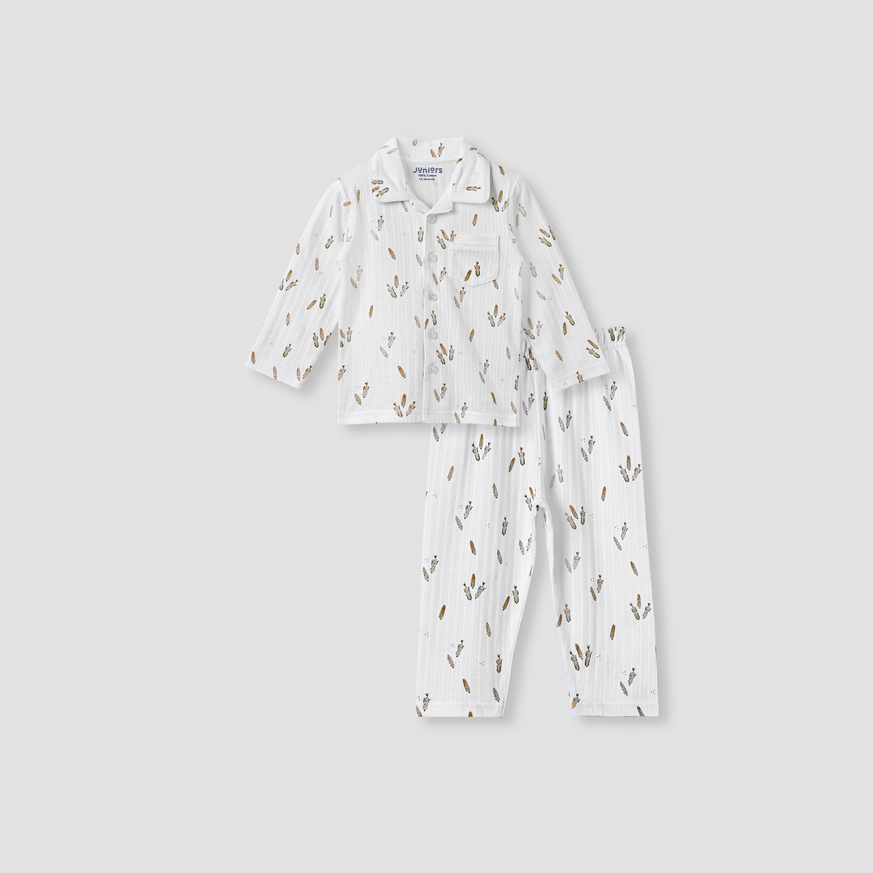Juniors Printed Shirt and Pyjama Set