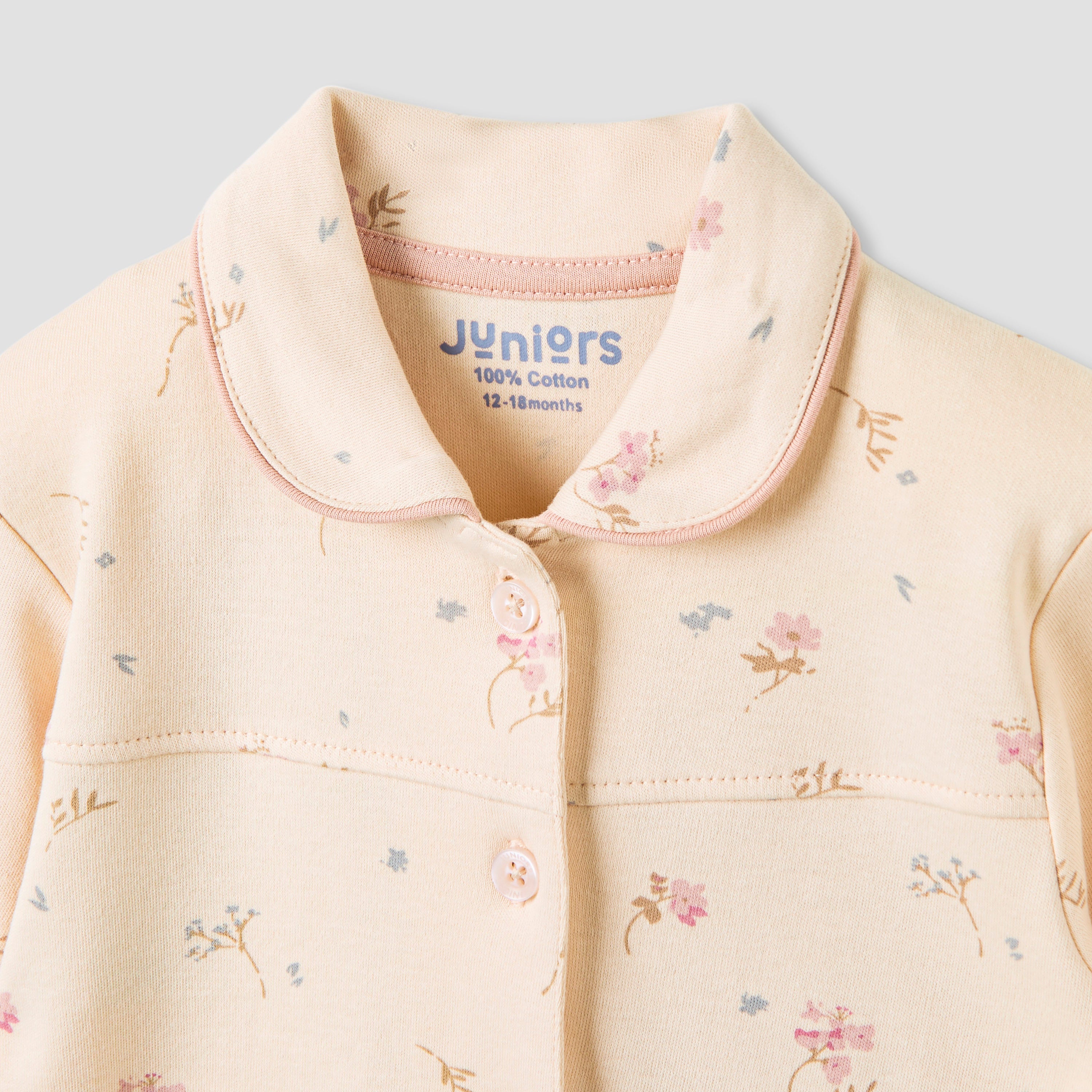 Juniors Floral Print Shirt and Pyjama Set