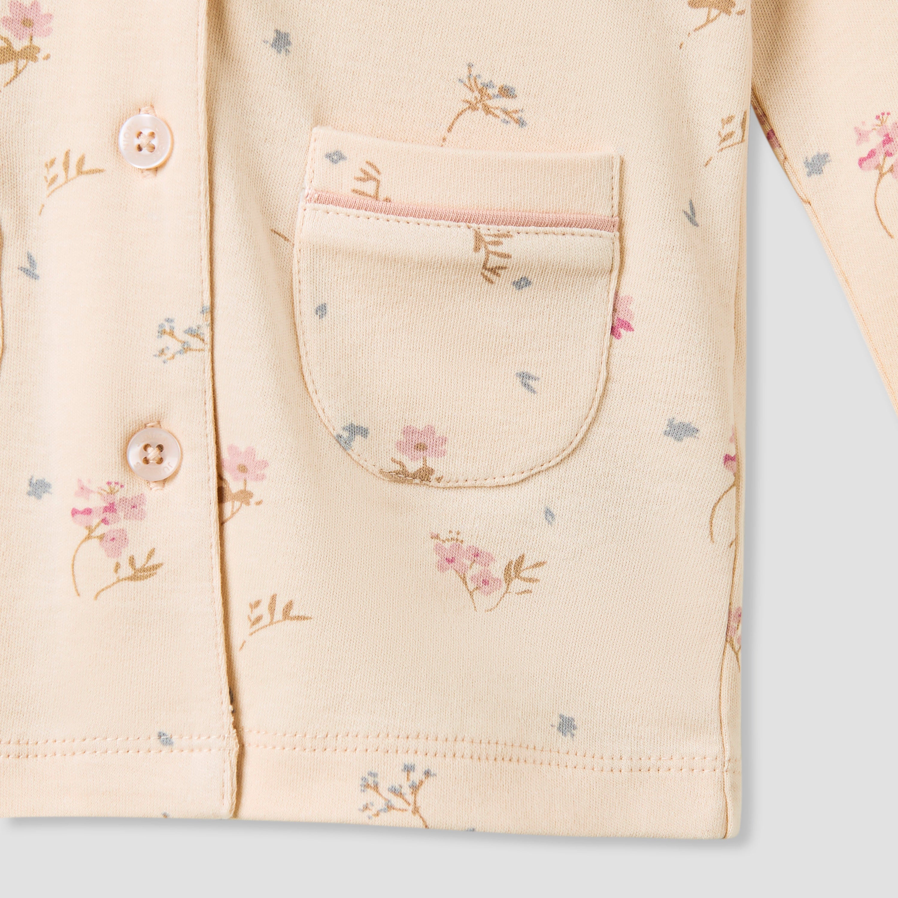 Juniors Floral Print Shirt and Pyjama Set