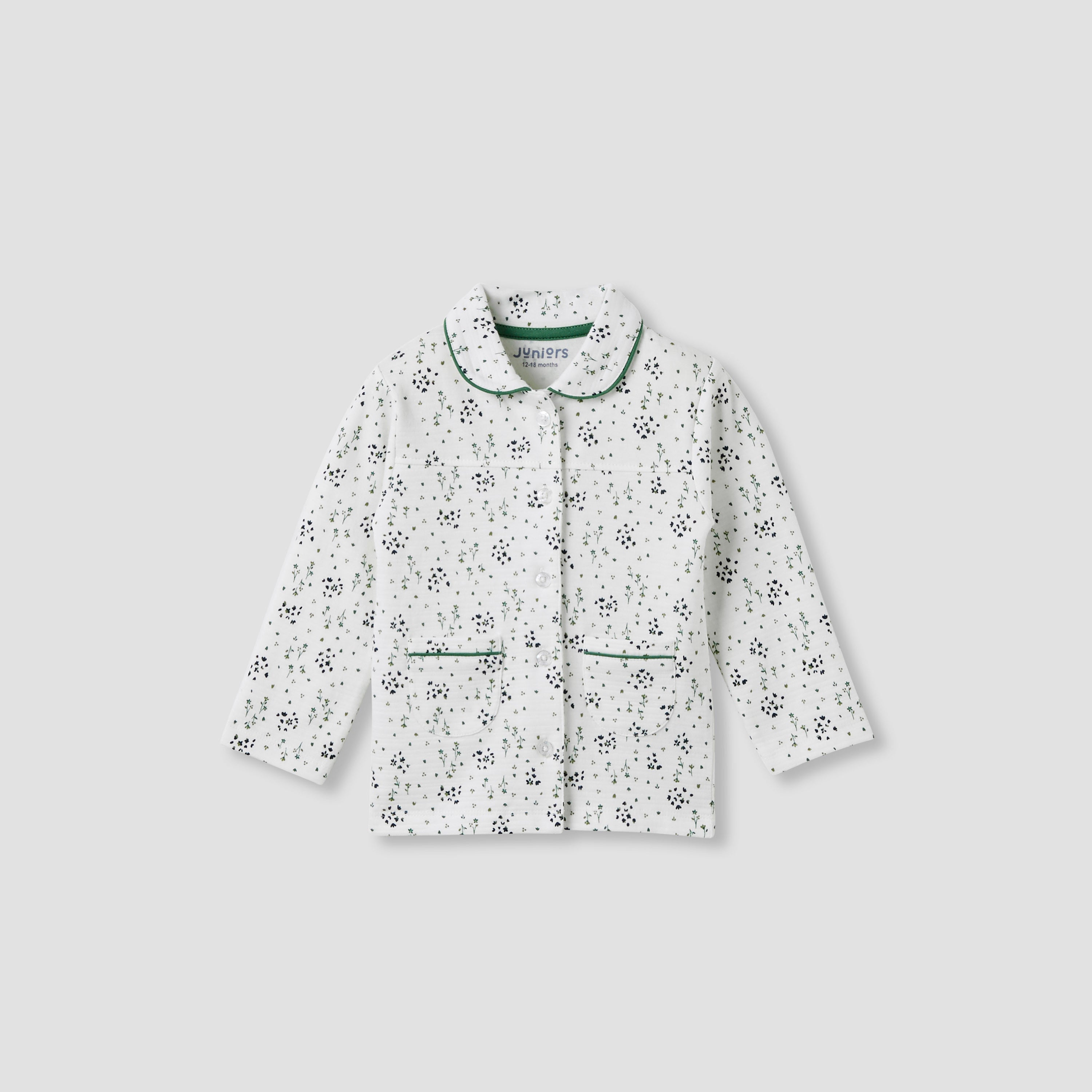 Juniors Floral Print Shirt and Pyjama Set