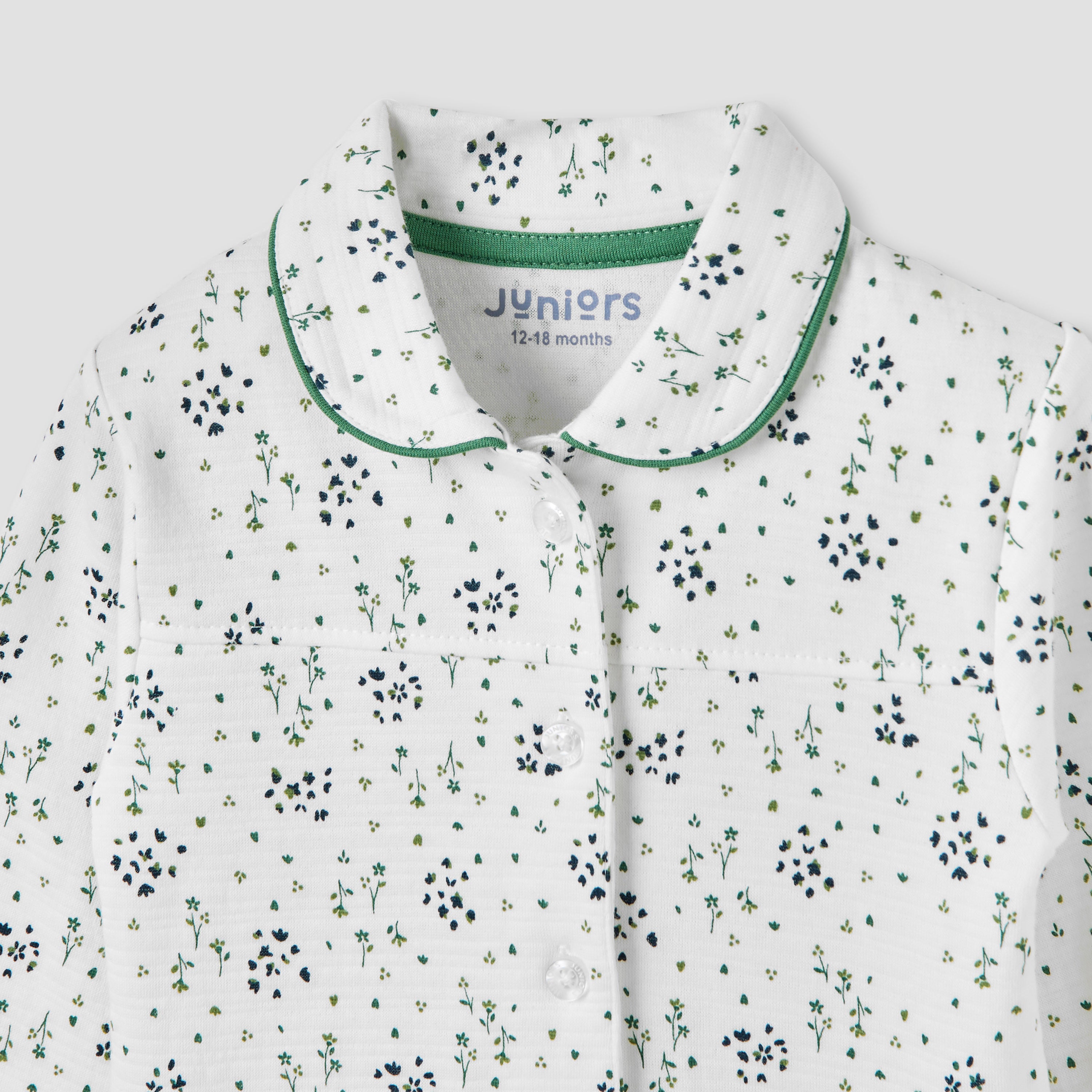 Juniors Floral Print Shirt and Pyjama Set