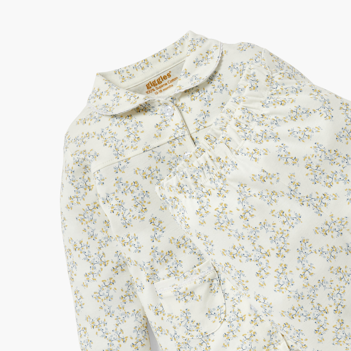 Giggles All-Over Floral Print Shirt and Pyjama Set