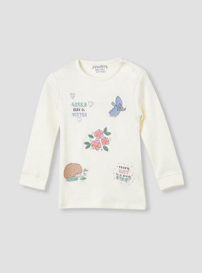 Juniors Printed T-shirt and Pyjama Set-baby-girls-clothing-nightwear-pyjamasets-image-2