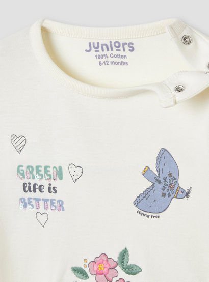 Juniors Printed T-shirt and Pyjama Set-baby-girls-clothing-nightwear-pyjamasets-image-4