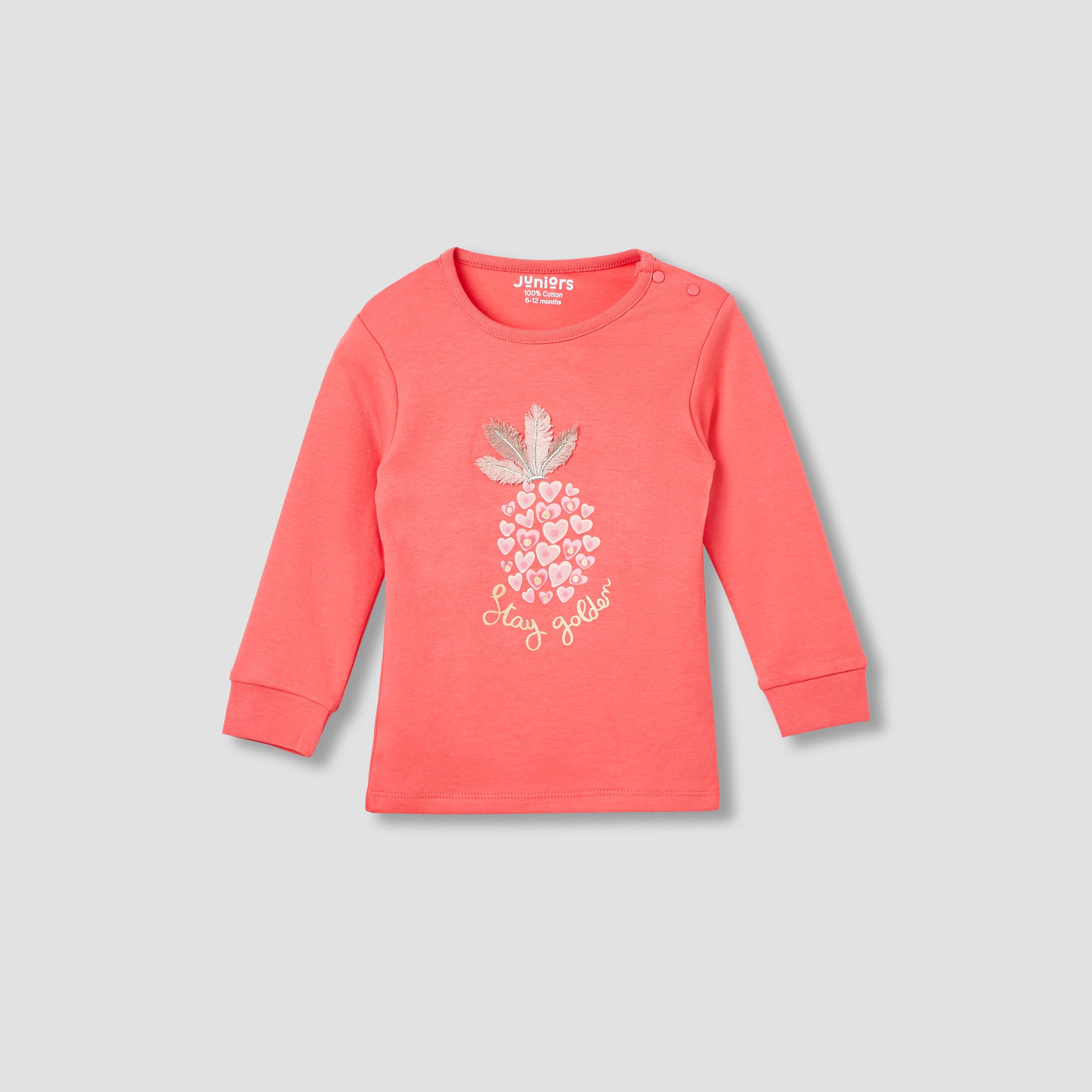 Juniors Pineapple Print T-shirt and Pyjama Set