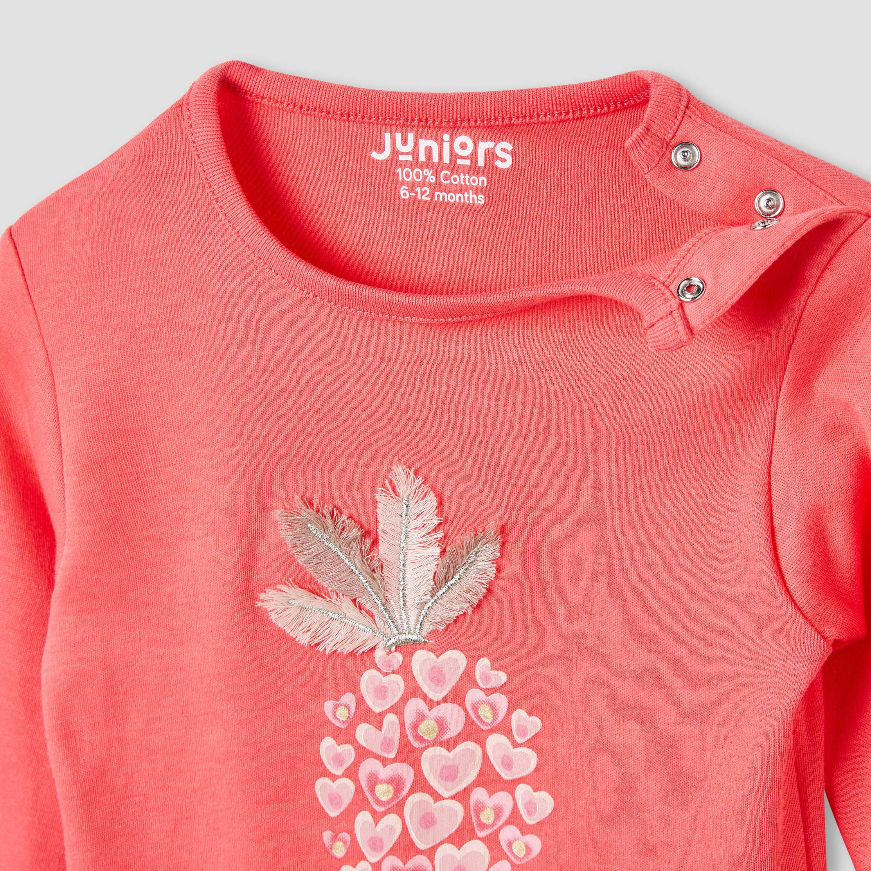 Juniors Pineapple Print T-shirt and Pyjama Set
