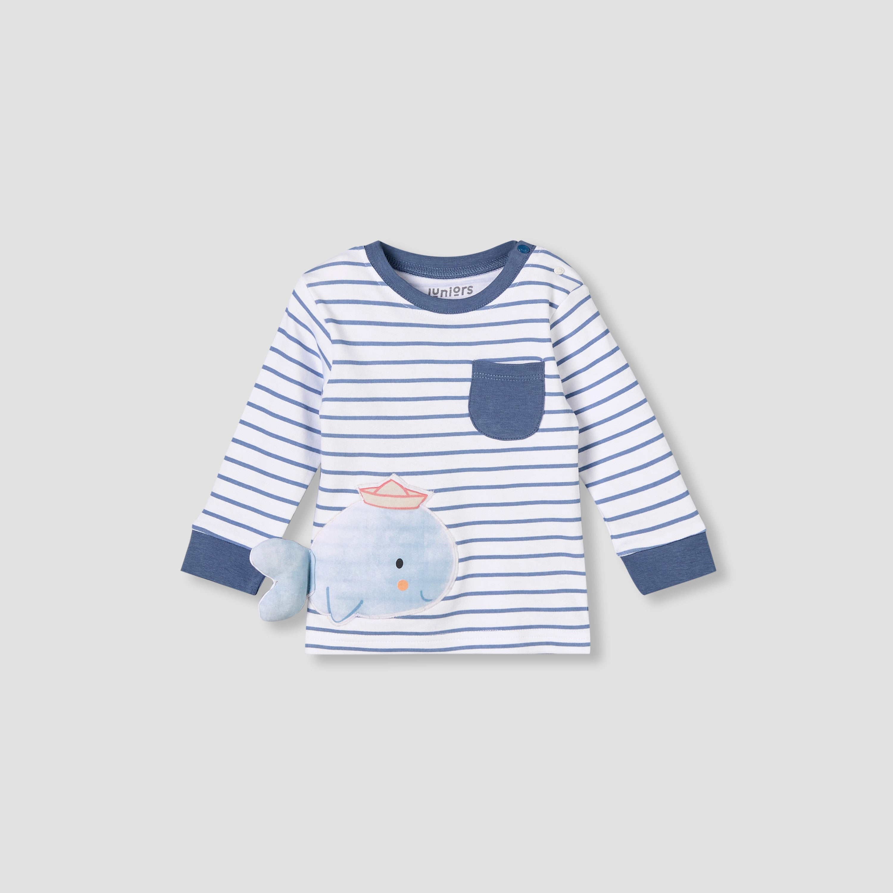 Juniors Cotton Round Neck Long Sleeve Pyjama Set with Print