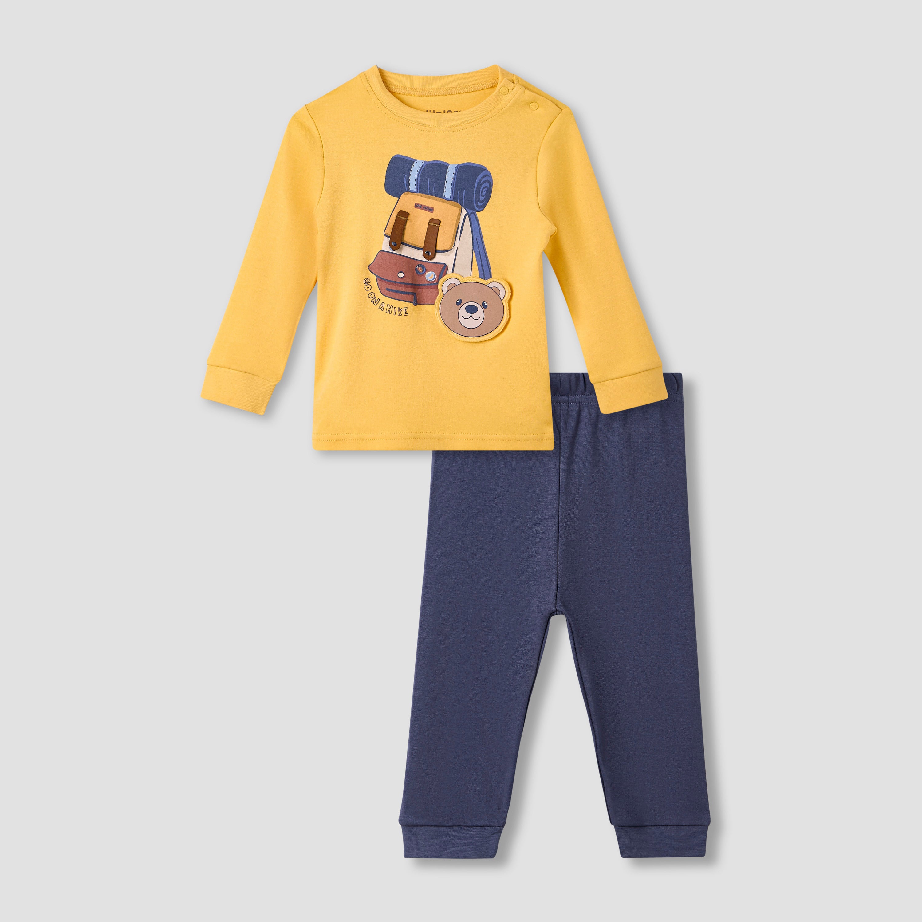 Juniors Tiger Print Long Sleeves T-shirt and Pyjama Set