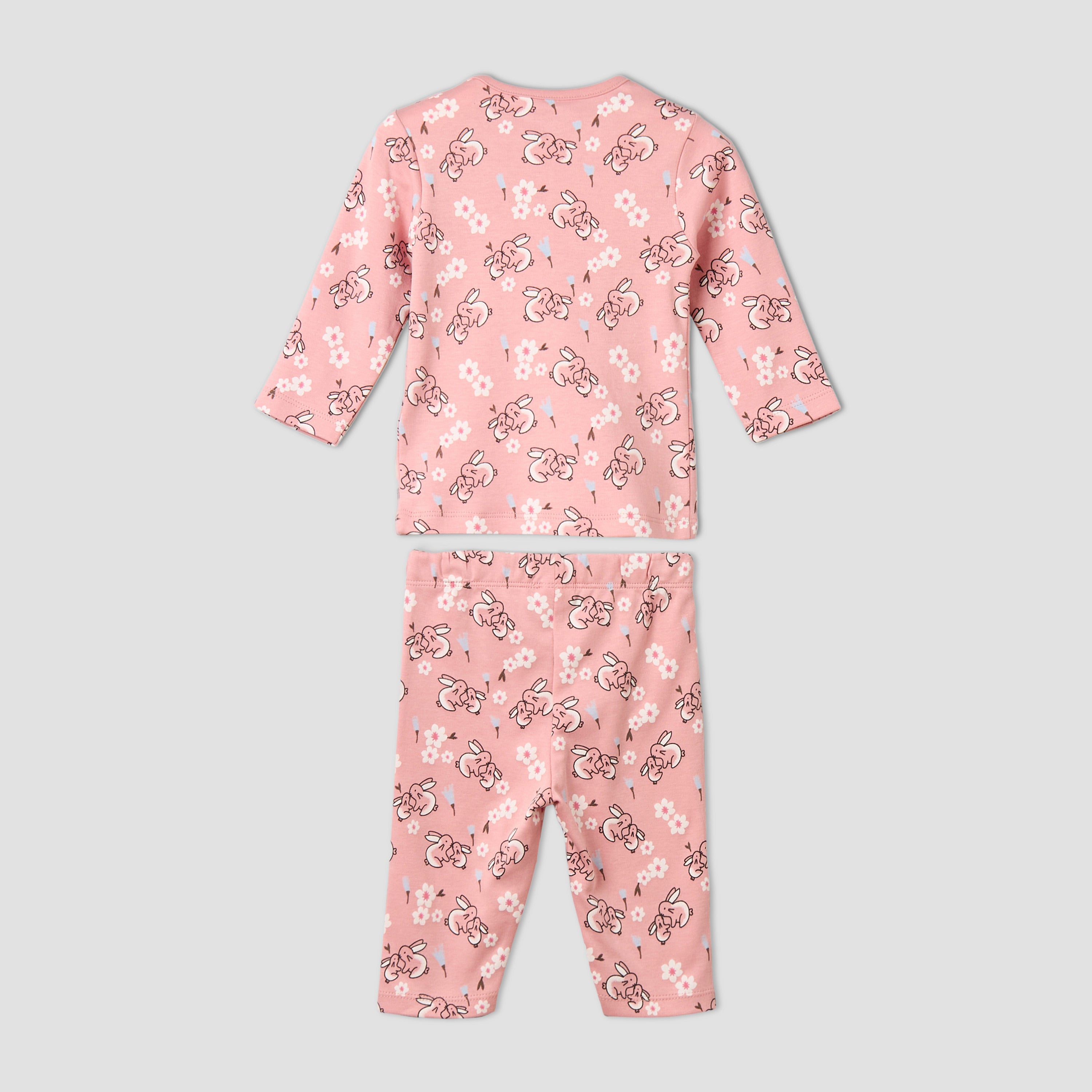 Pack of 4 Juniors Cotton Crew Neck Long Sleeves Pyjama Set with Fun Print