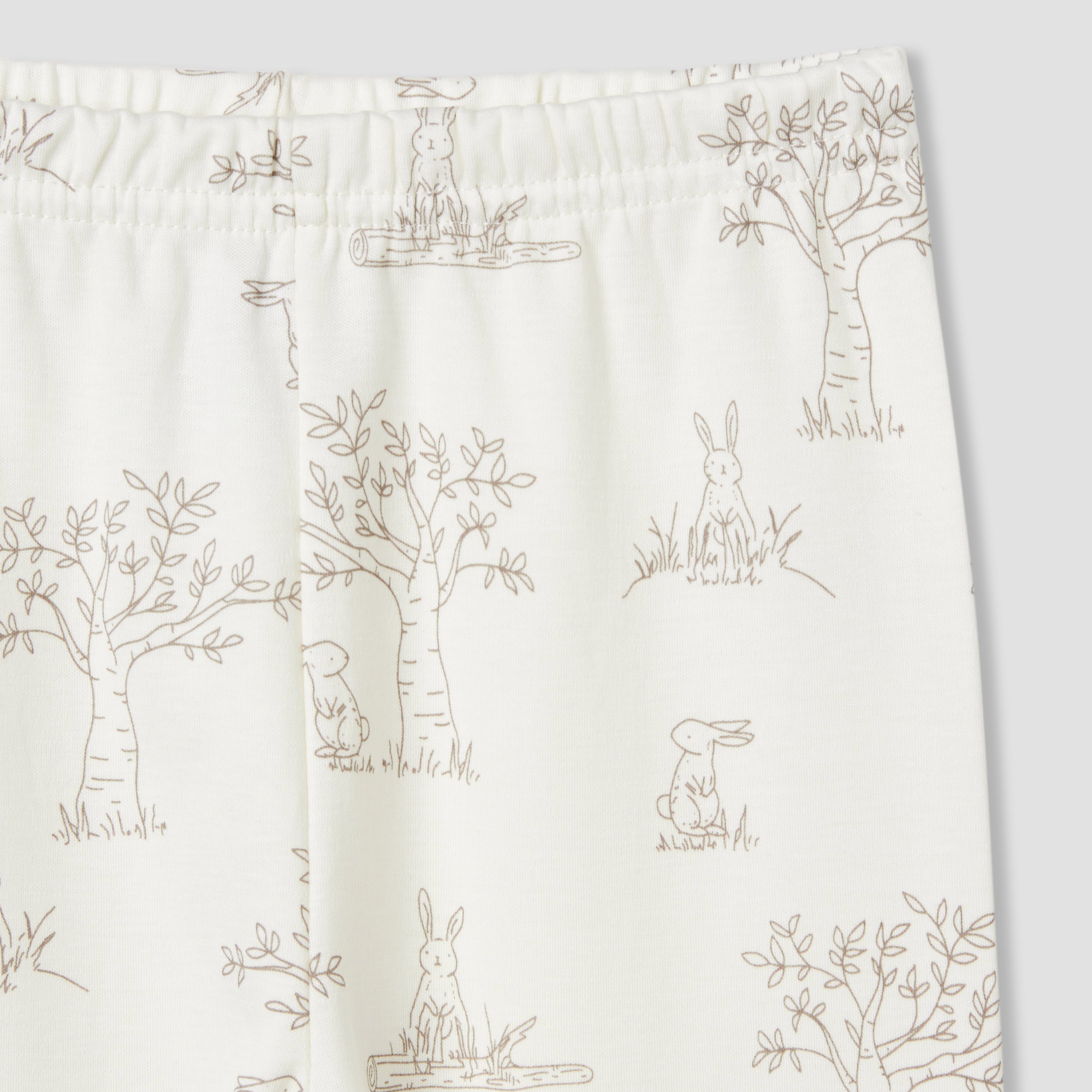 Giggles Rabbit Print Shirt and Pyjama Set