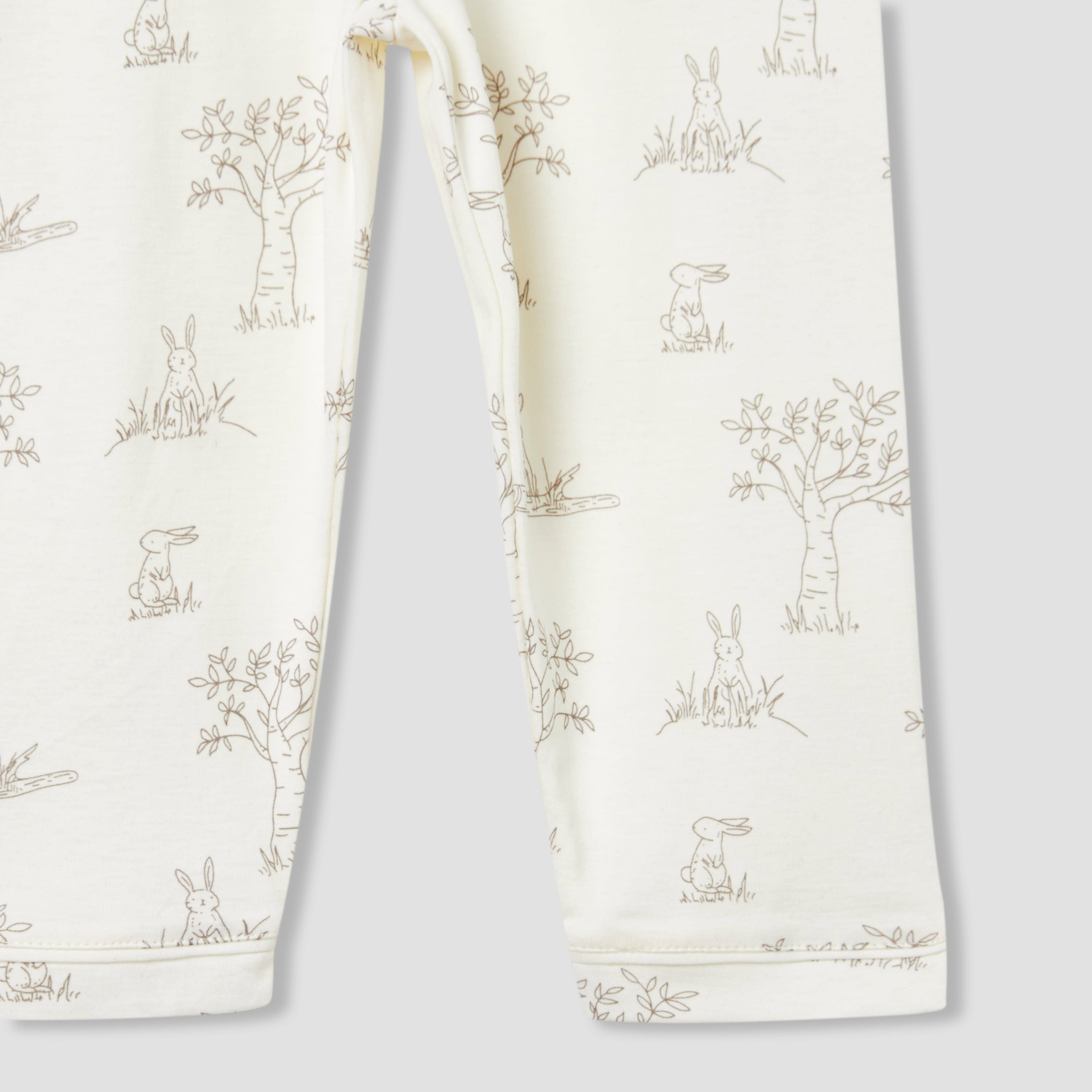 Giggles Rabbit Print Shirt and Pyjama Set