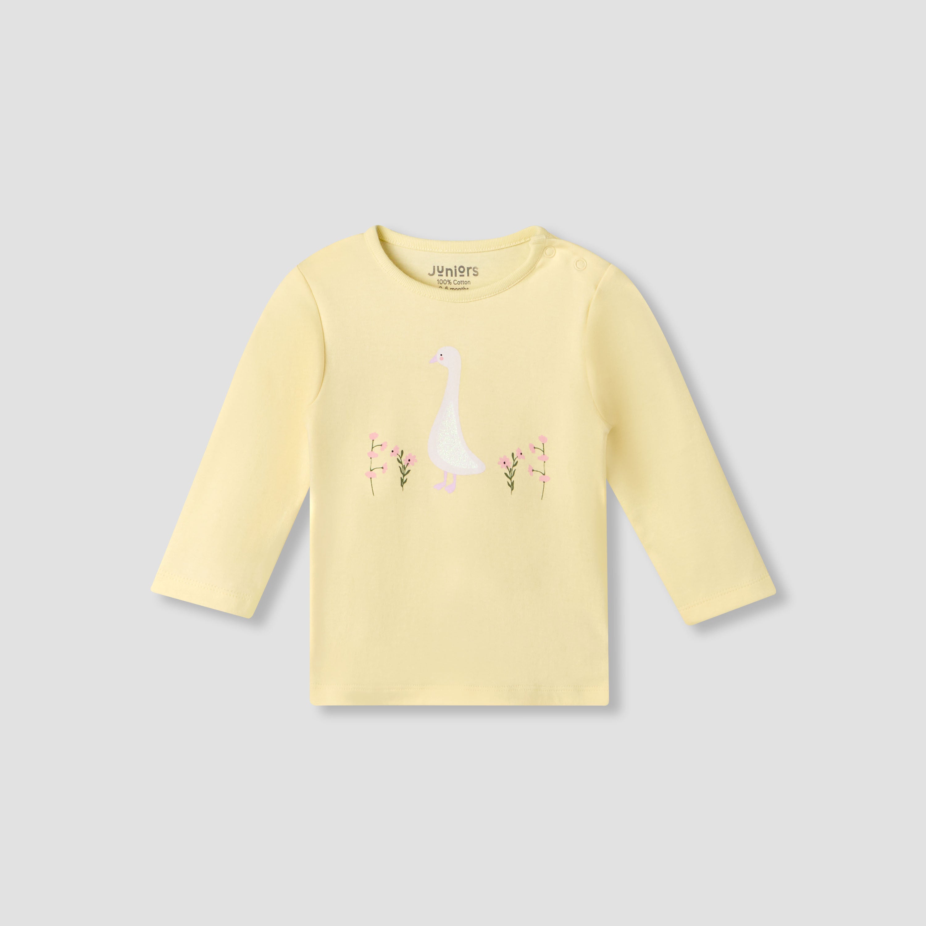 Pack of 4 Juniors Cotton Round Neck Long Sleeves with Print