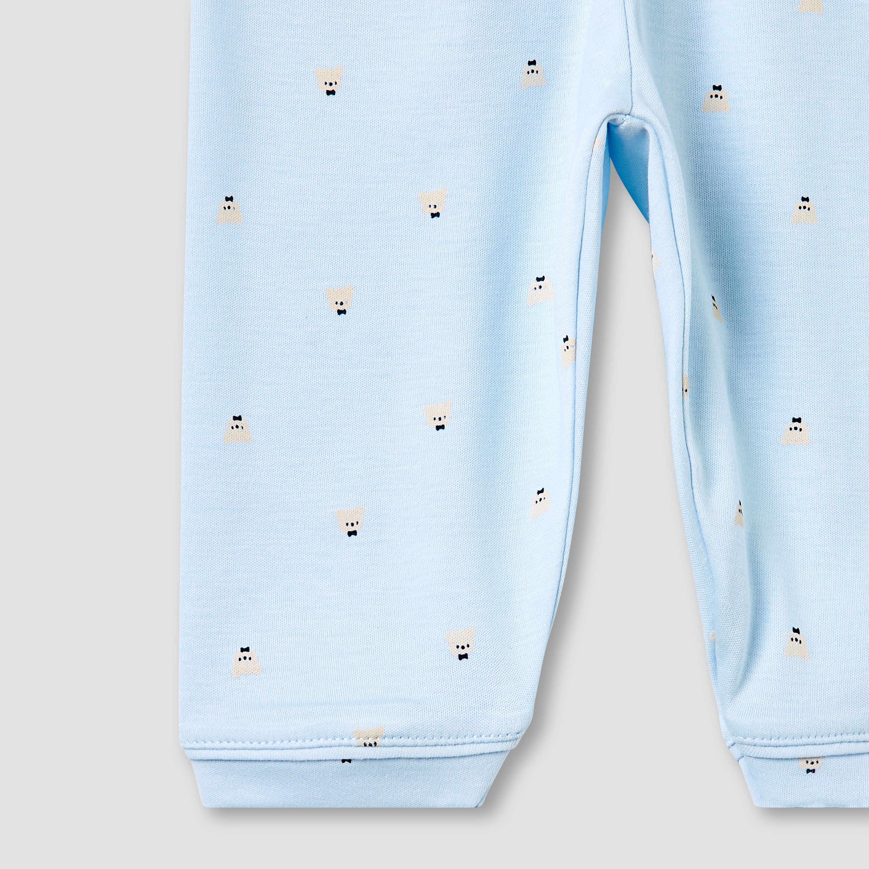 Giggles Pyjama Set with Pocket - Cotton - Long Sleeves - Collared Neck