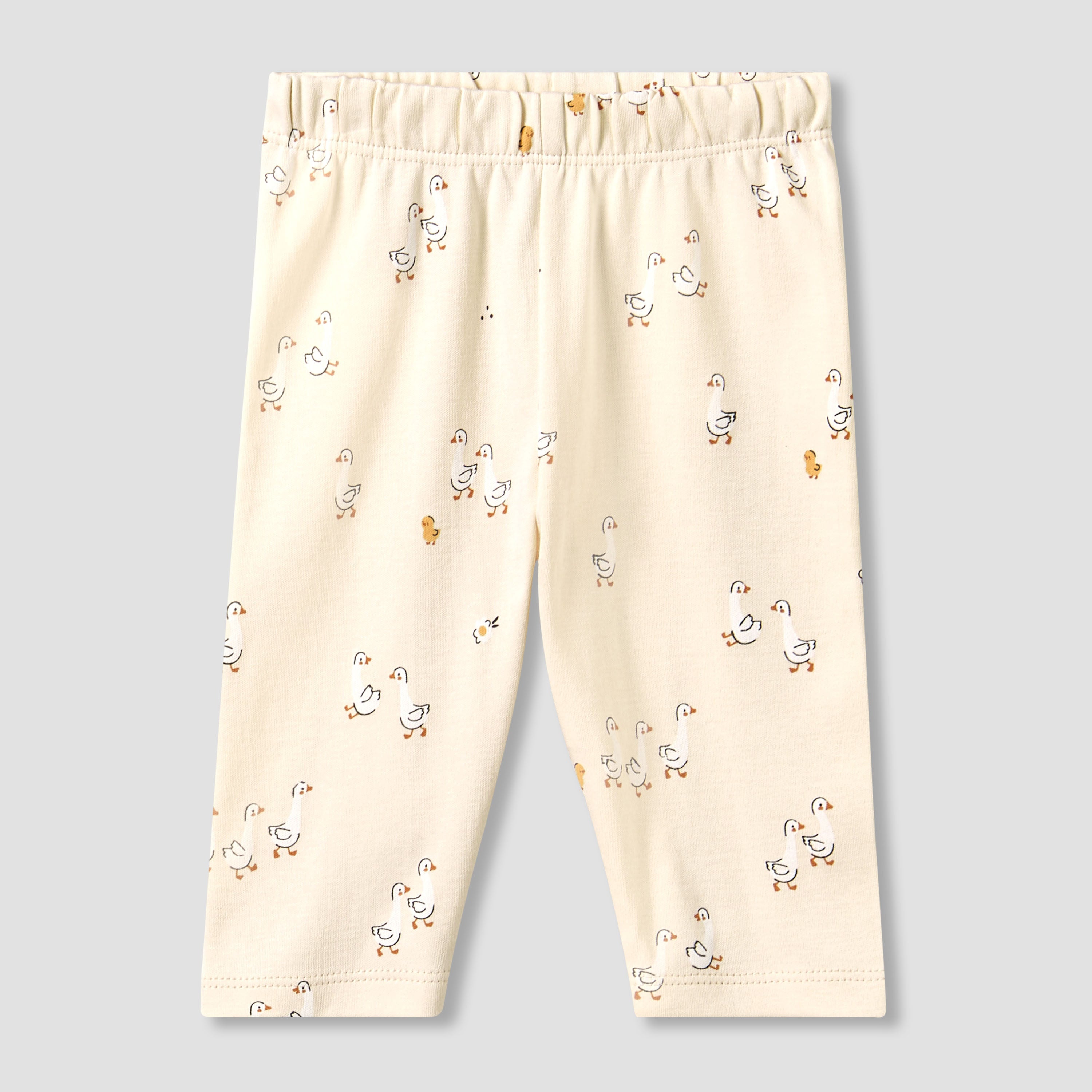 Juniors Cotton Collared Long Sleeves Pyjama Set with Duck Print