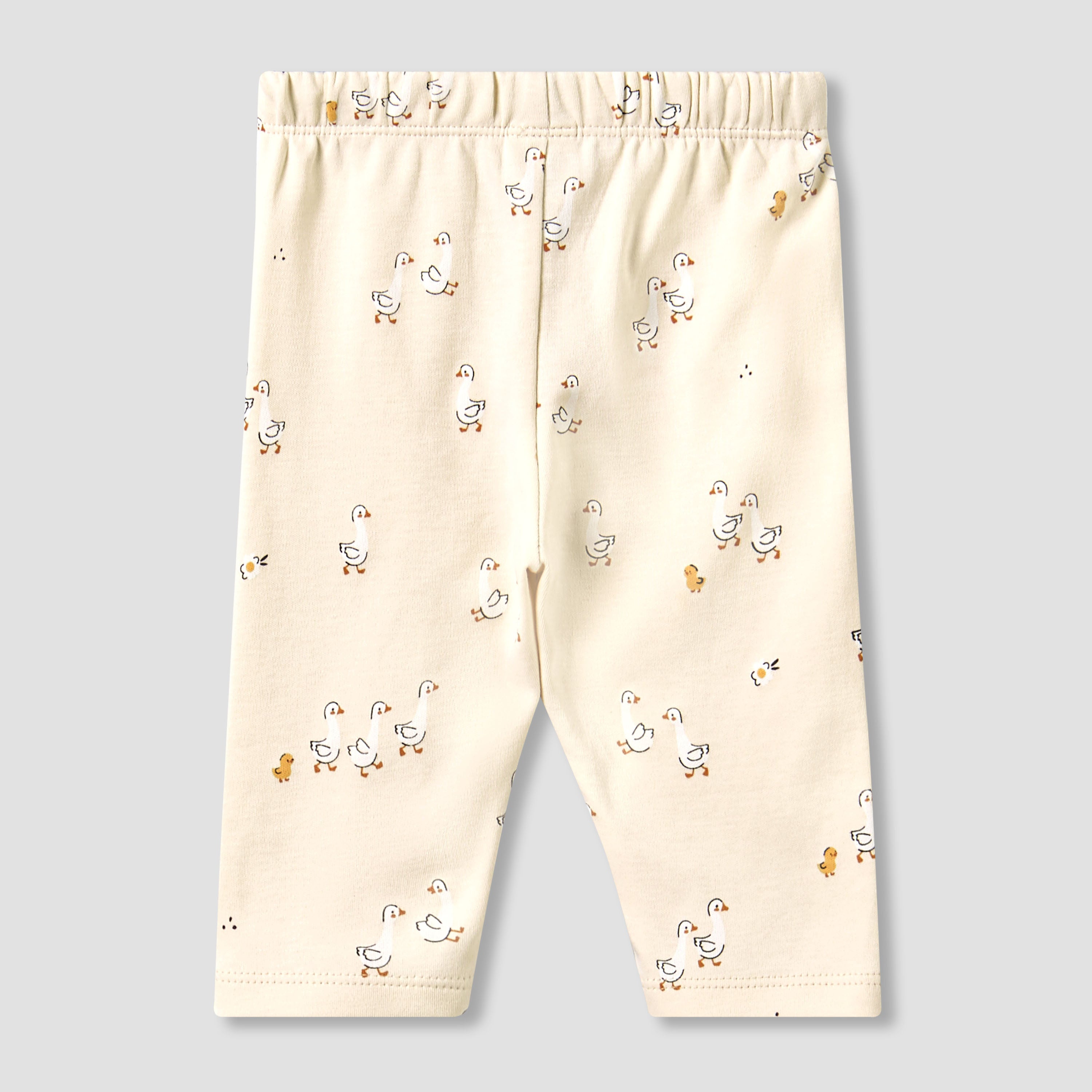 Juniors Cotton Collared Long Sleeves Pyjama Set with Duck Print