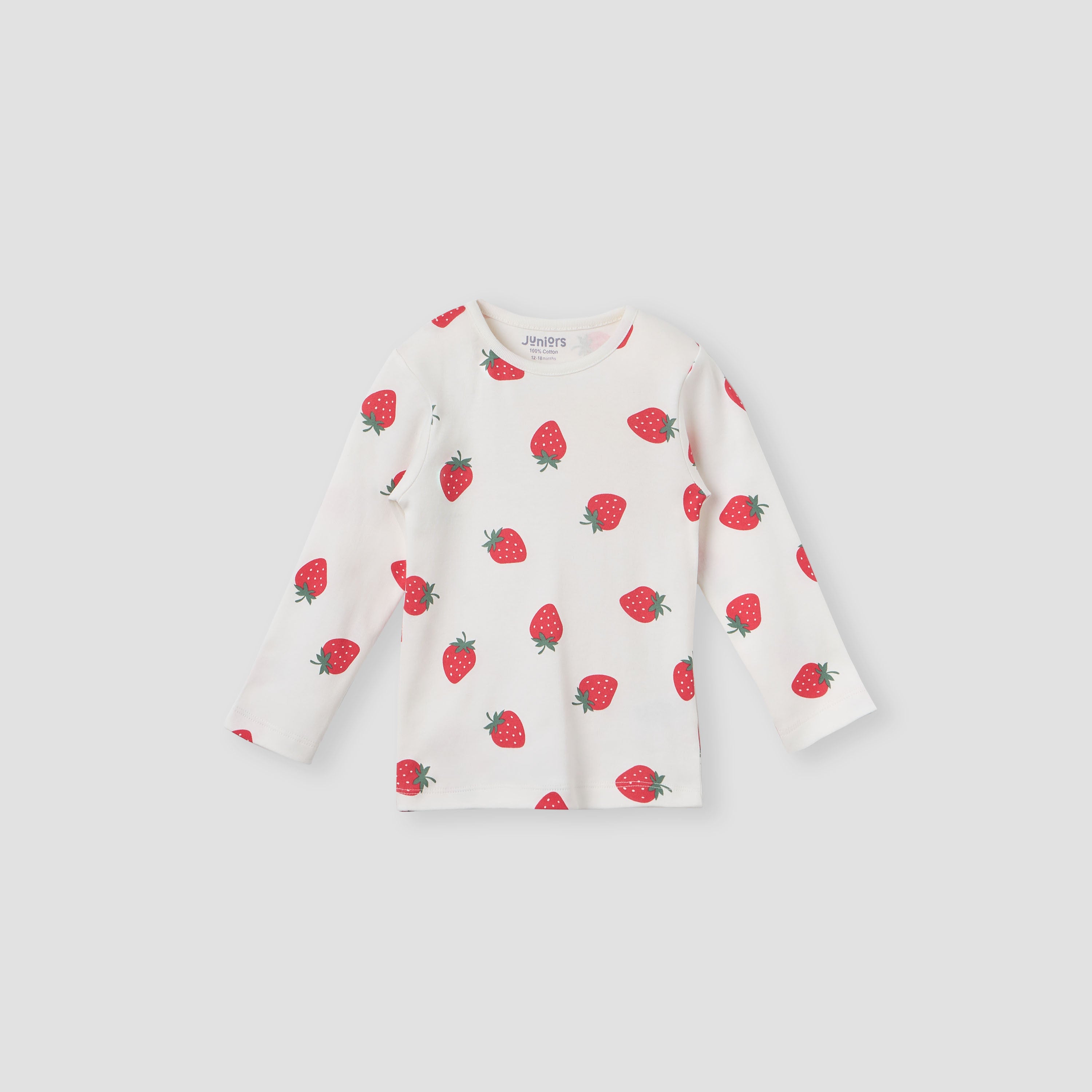 Juniors Strawberry Print T-shirt and Pyjama Set