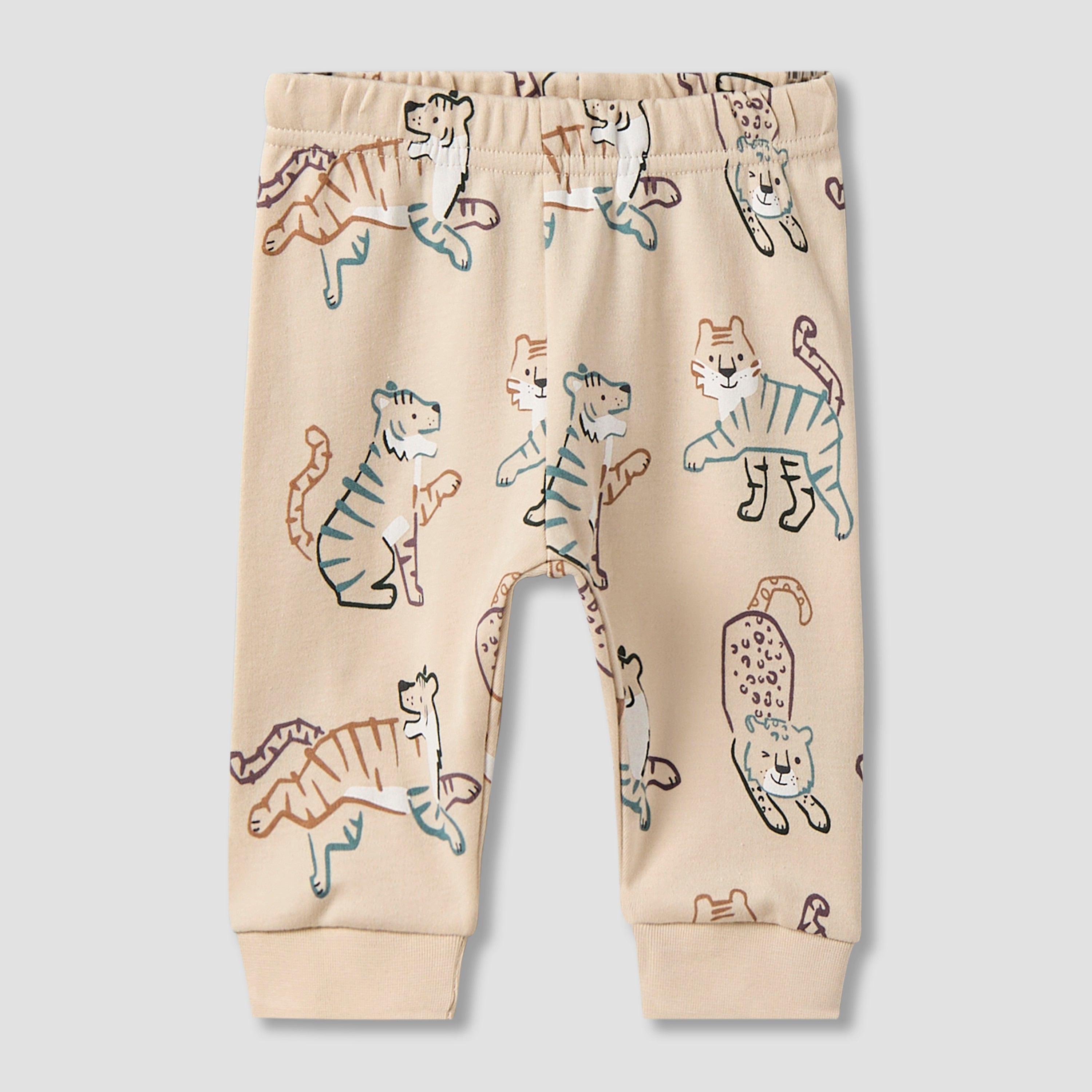 Juniors Cotton Long Sleeves Pyjama Set with Tiger Applique