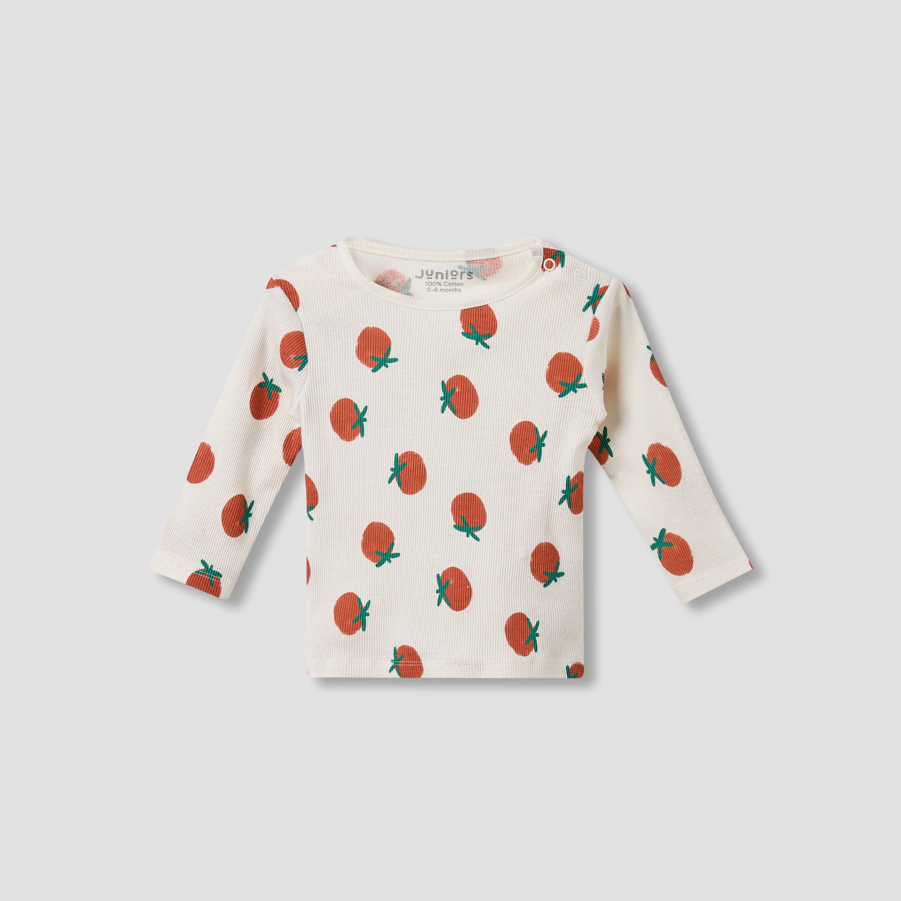 Juniors Cotton Crew Neck Long Sleeves Pyjama Set with Print