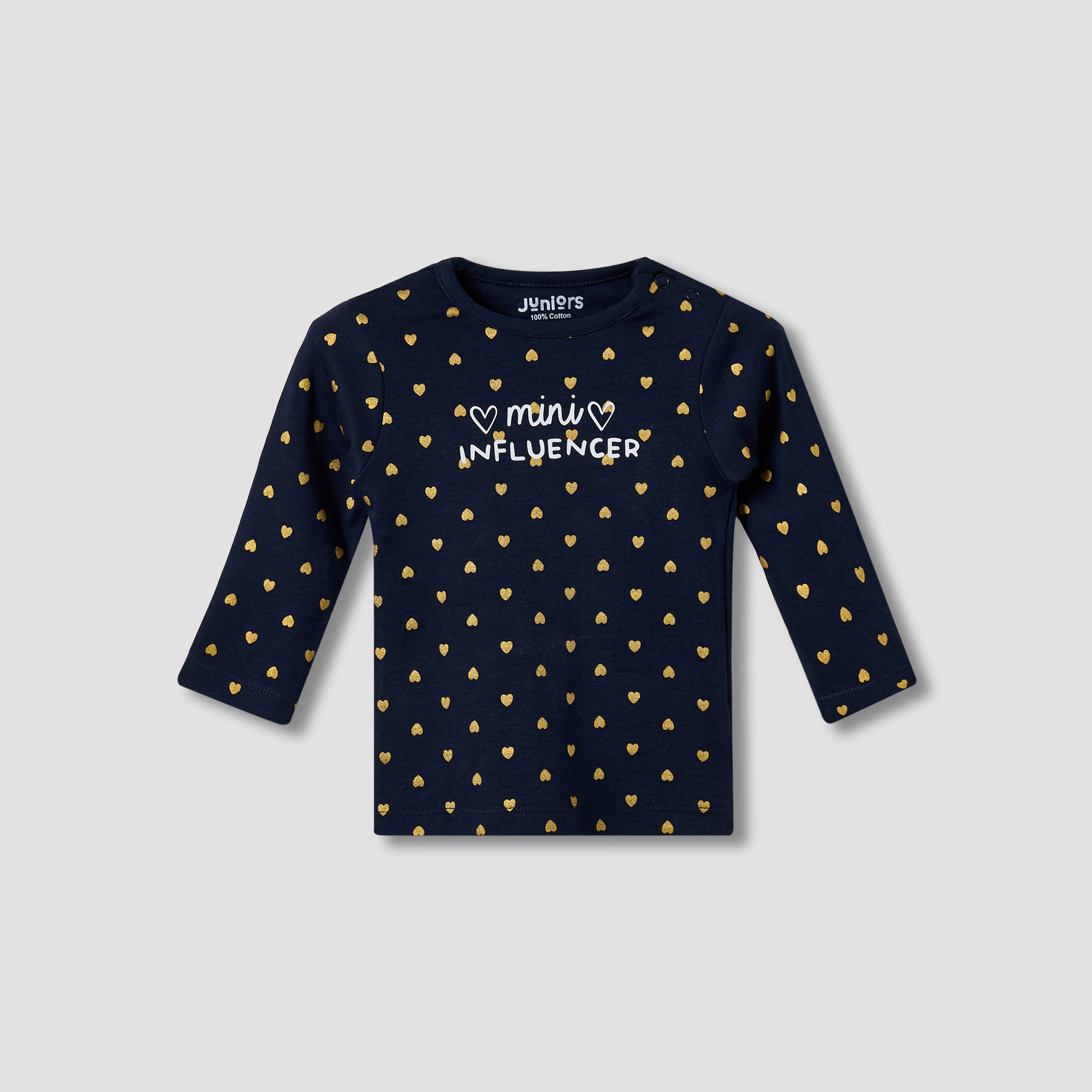 Juniors All-Over Heart Print T-shirt and Pyjama Set