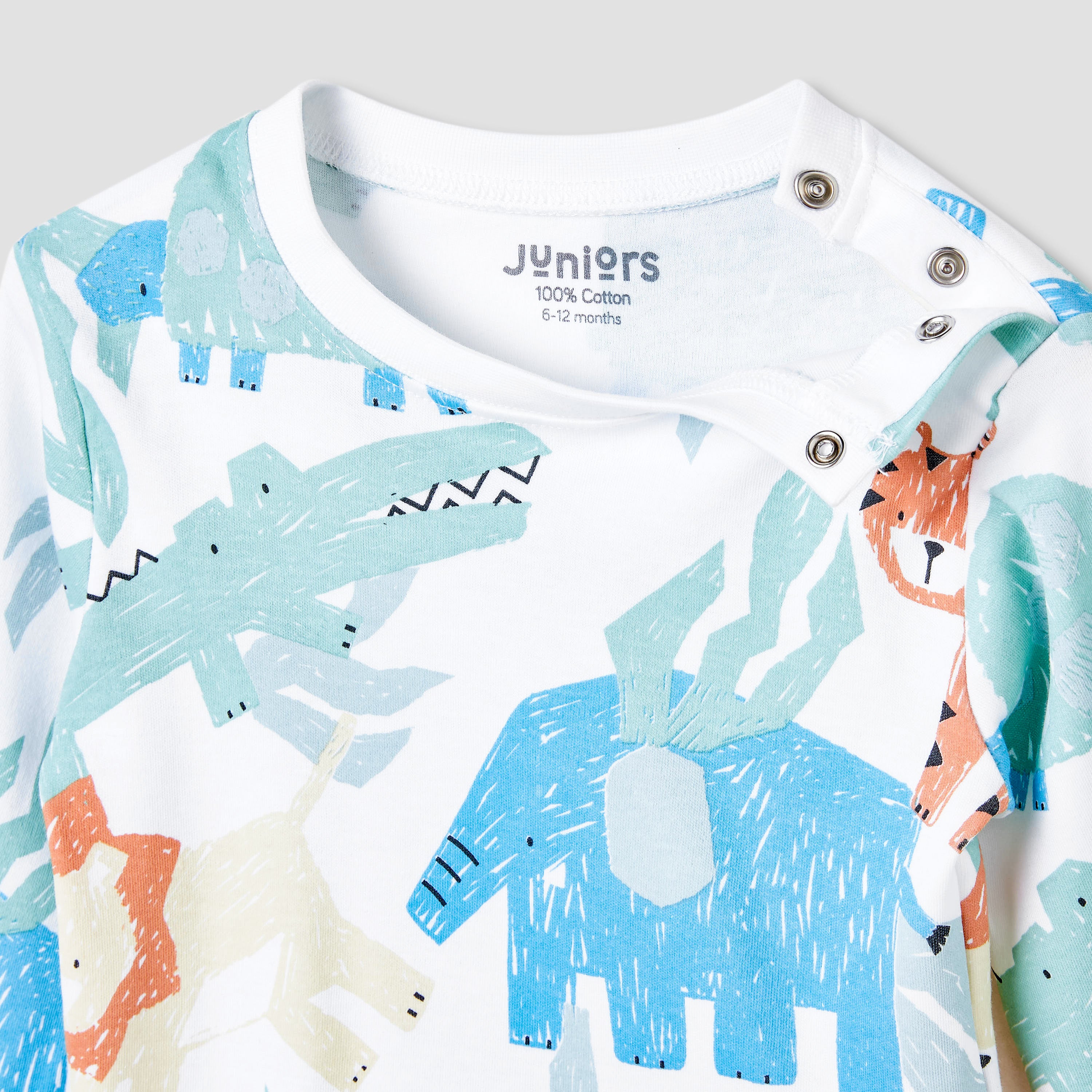 Juniors Animal Print T-shirt and Pyjama Set
